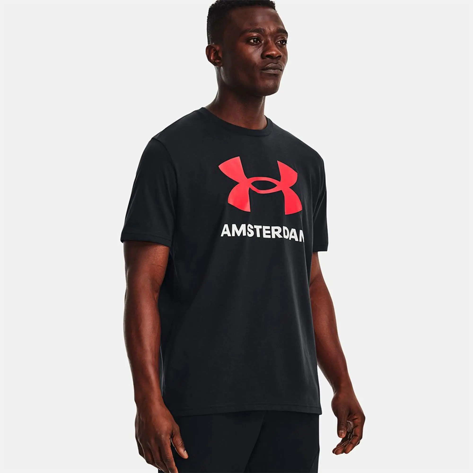 Men's  Under Armour  Amsterdam City T-Shirt Black / White / Red S