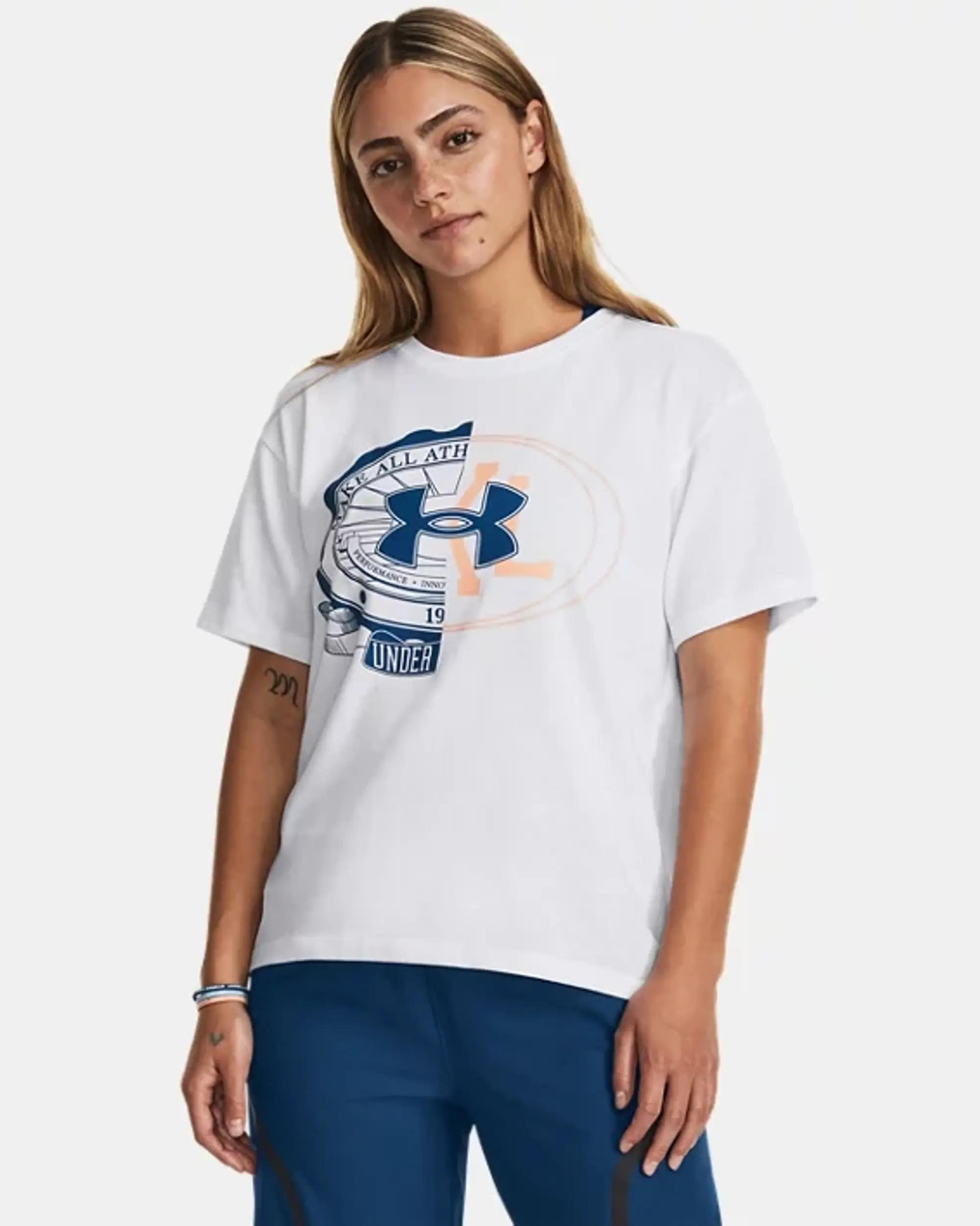 Under Armour Armour Ua Make All Heavyweight Ss T-Shirt Womens - White