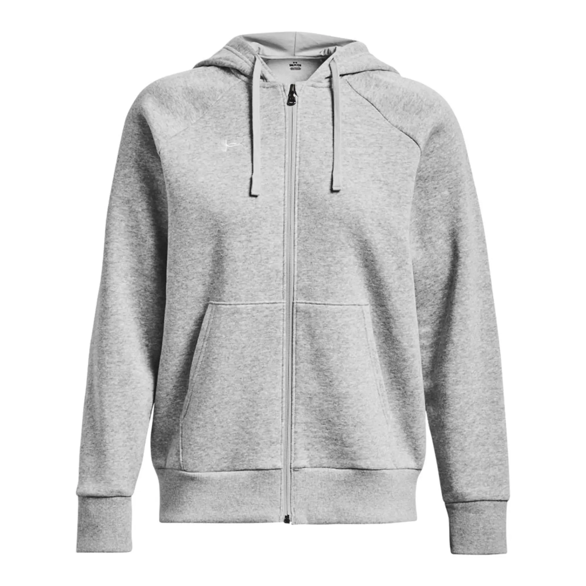 Women's  Under Armour  Rival Fleece Full-Zip Hoodie Mod Gray Light Heather / White L