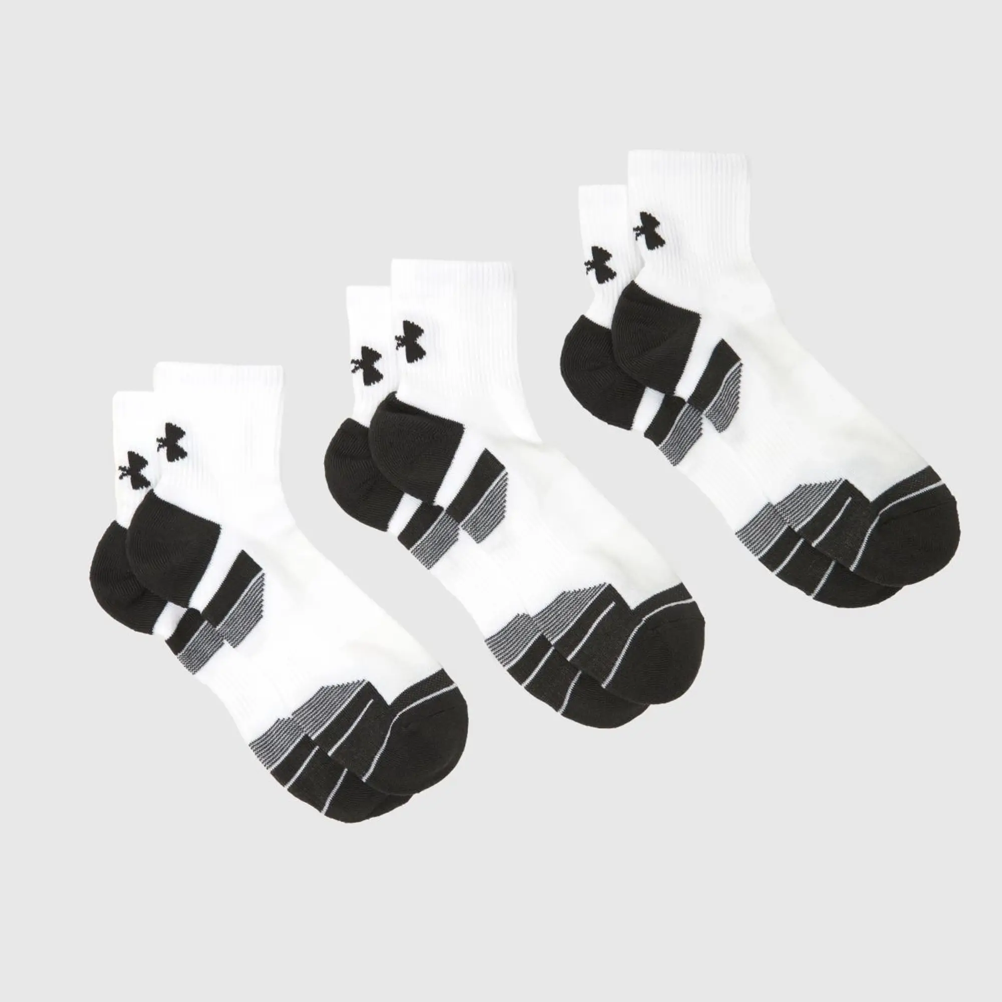 Unisex  Under Armour  Performance Tech 3-Pack Q Under Armour rter Socks White / White / Jet Gray XL