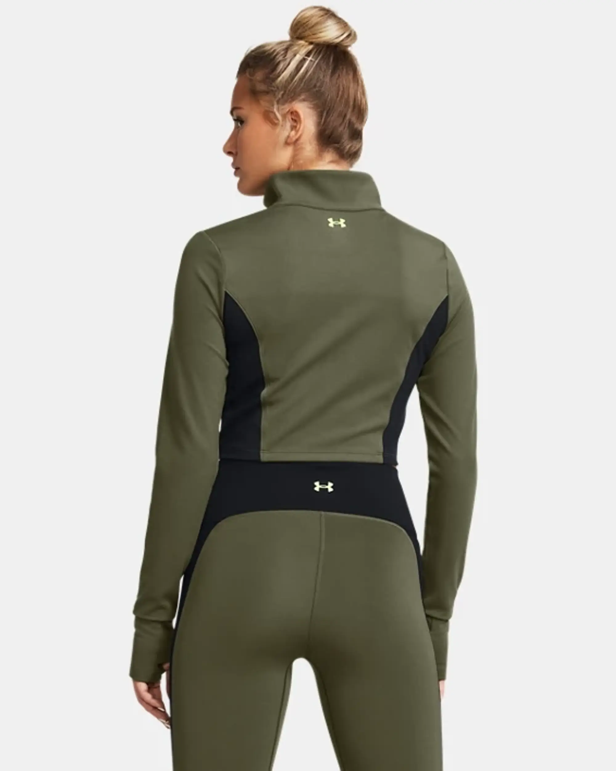 Under Armour Project Rock Cropped Gym Jacket Womens - Green