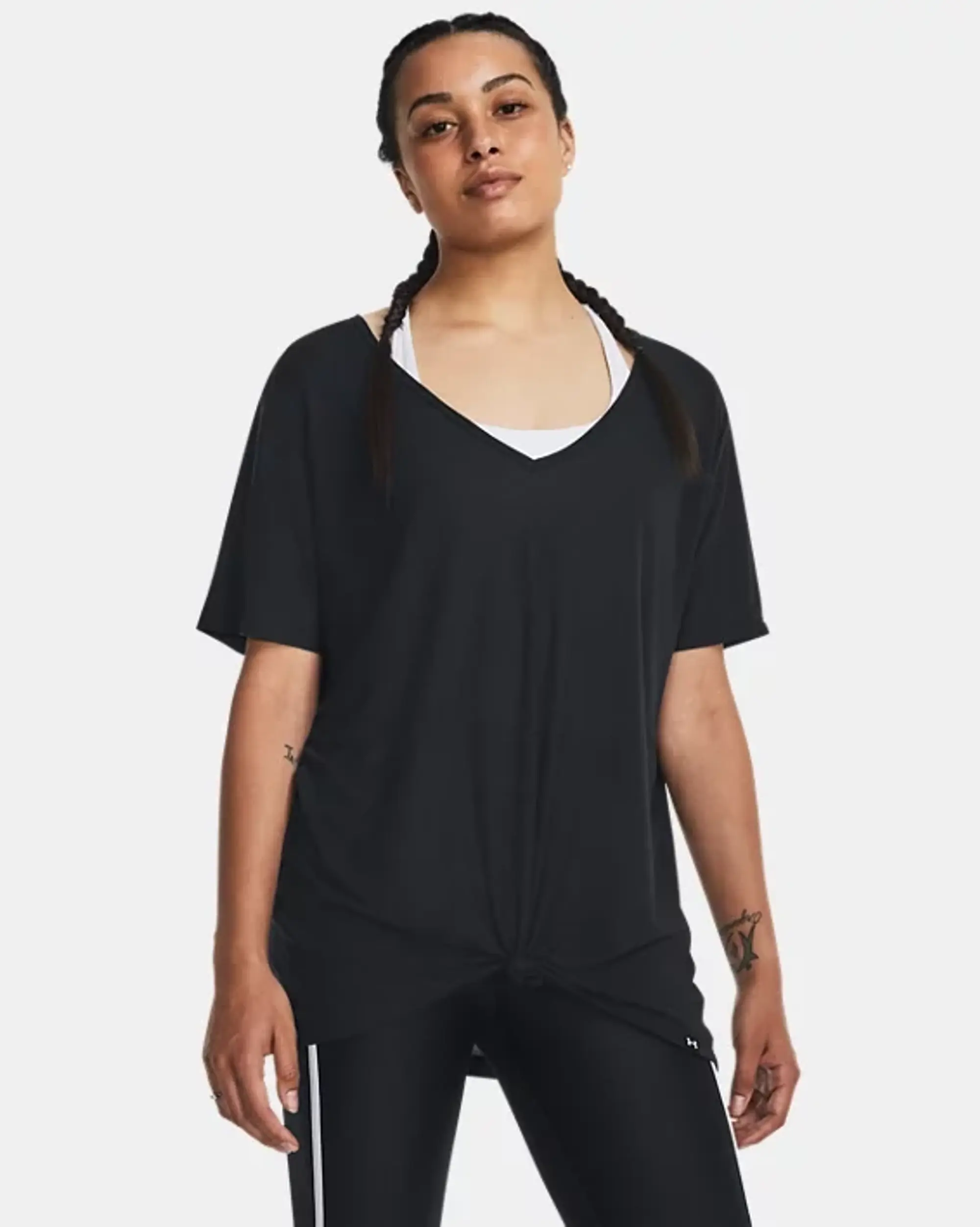 Under Armour Armour Pjt Rck Completer Deep V T Gym Top Womens - Black