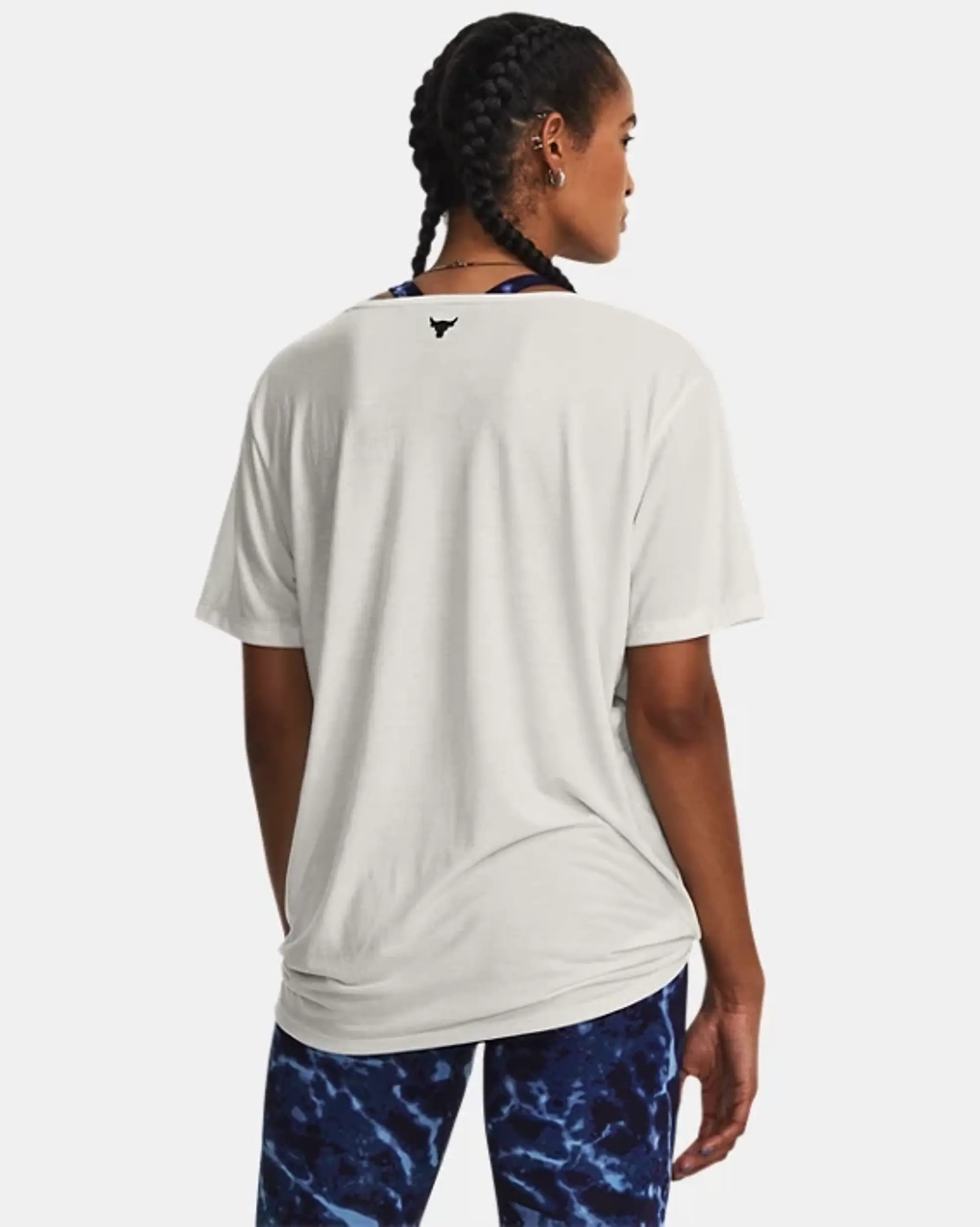 Under Armour Armour Pjt Rck Completer Deep V T Gym Top Womens - White