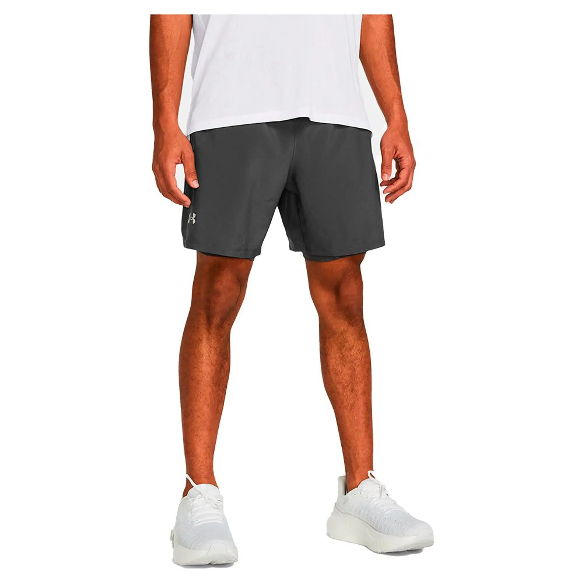 Men's  Under Armour  Launch 2-in-1 7 Shorts Castlerock / Castlerock / Reflective XXL