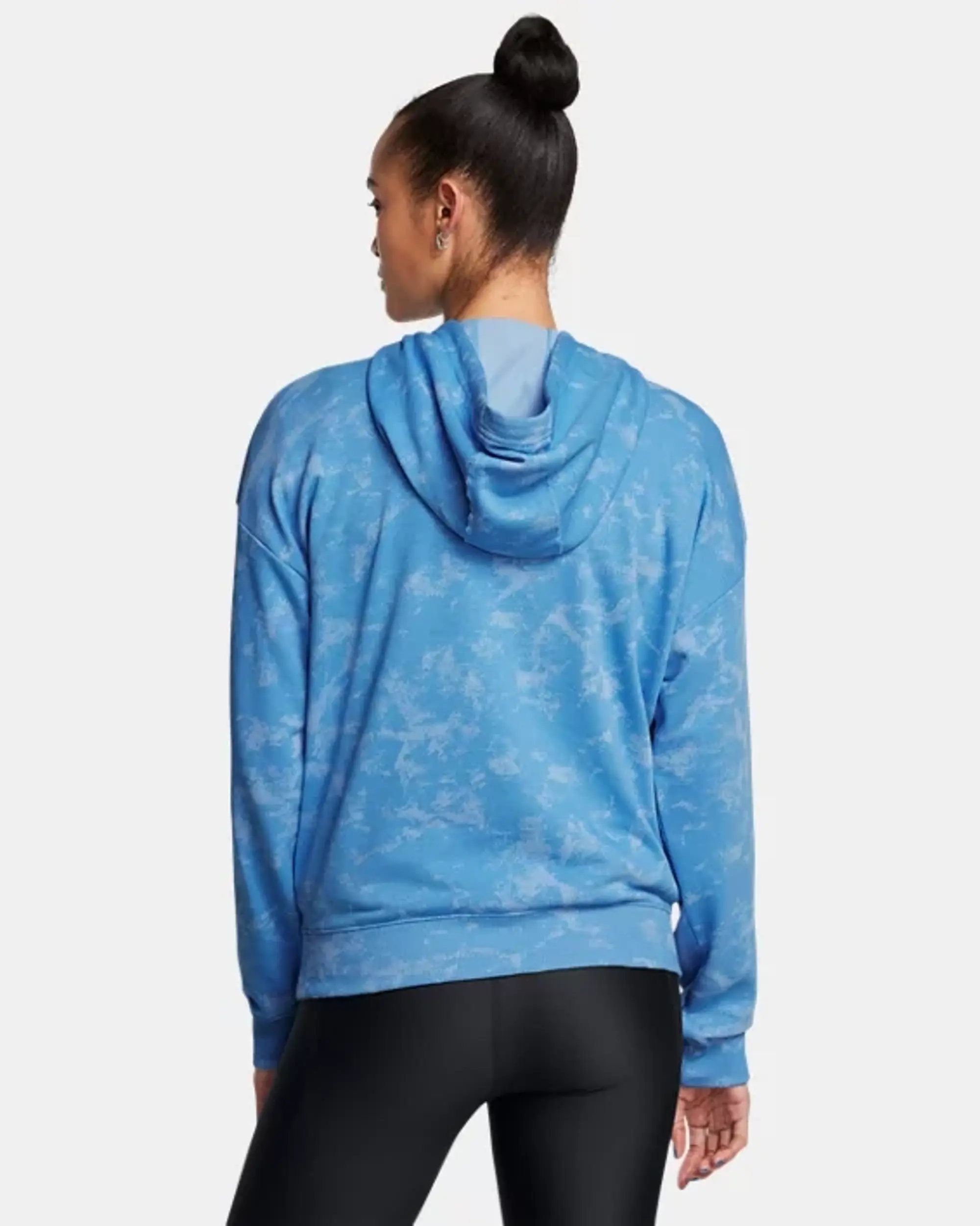 Under Armour Women's Project Rock Terry Underground Hoodie Viral Blue / Phoenix Fire / White S