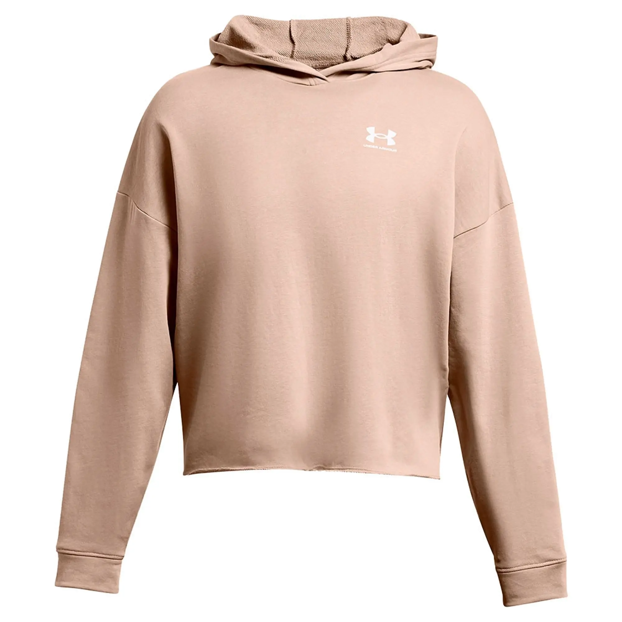 Under Armour  Rival Terry Women's Oversized Hoodie Timberwolf Taupe / White L
