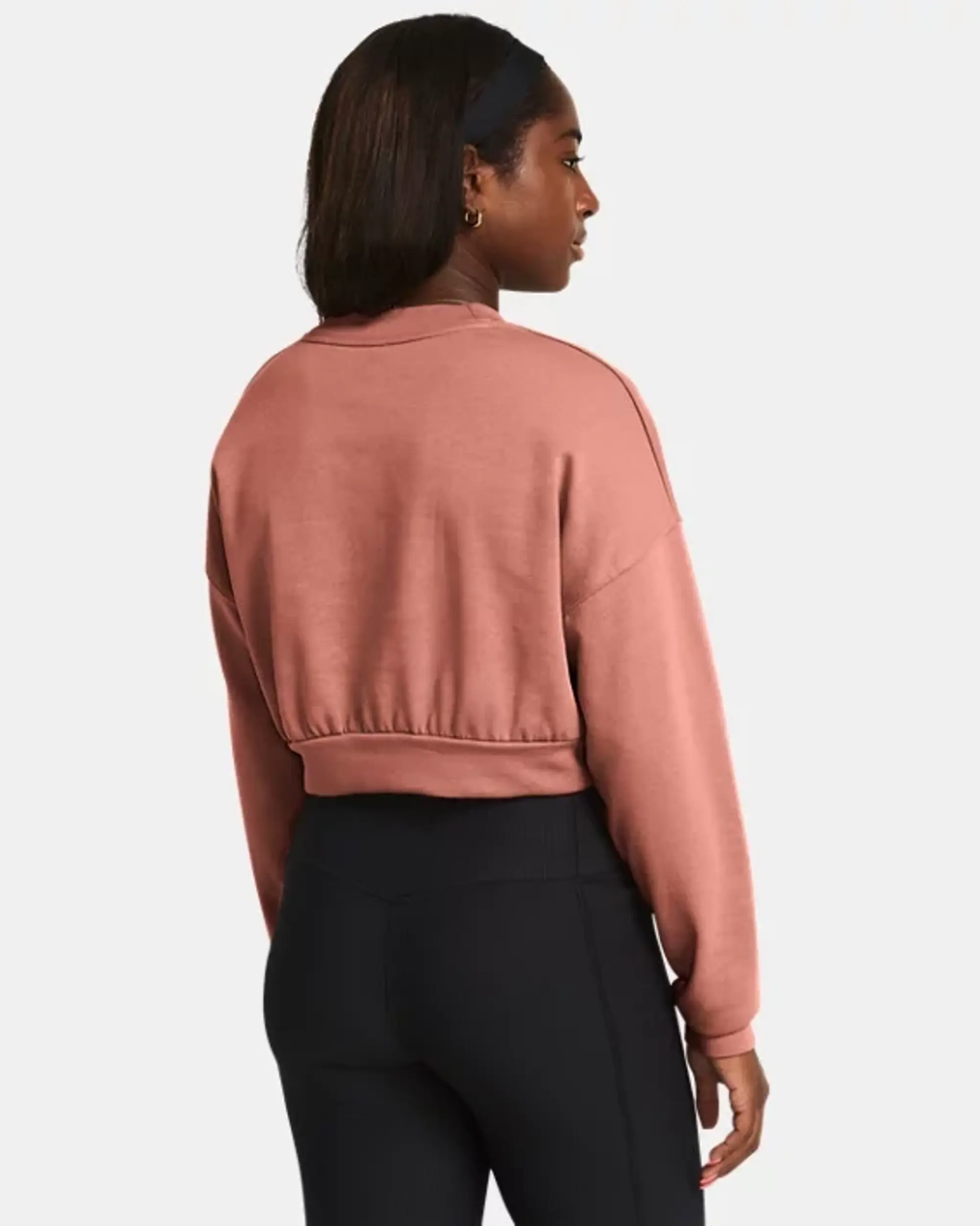 Under Armour Armour Ua Rival Terry Os Crop Crw Sweatshirt Womens - Pink