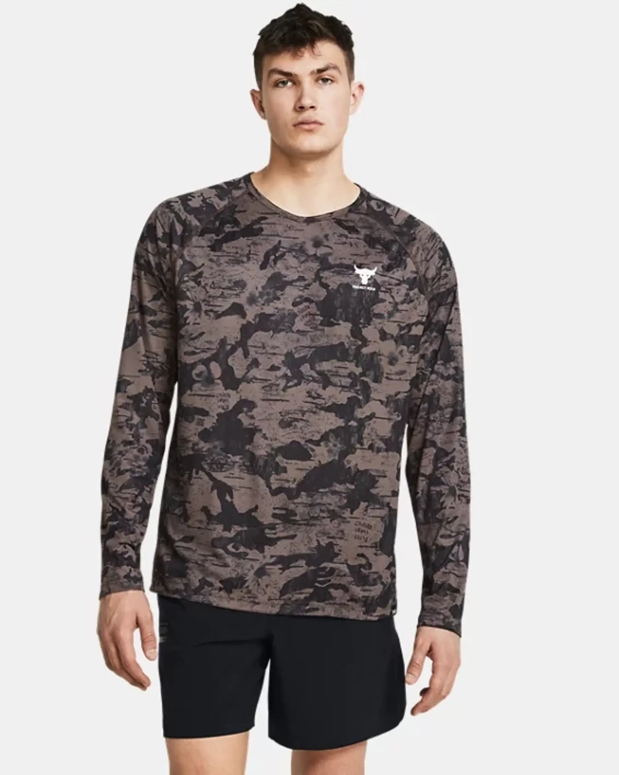 Under Armour Men's Project Rock Iso-Chill Long Sleeve Fresh Clay / White XXL