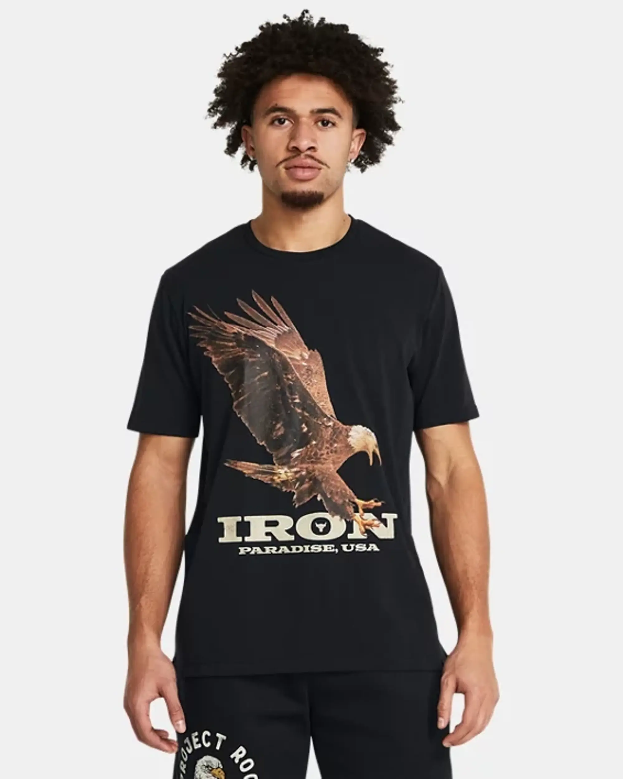 Under Armour Men's Project Rock Eagle Graphic Short Sleeve Black / Silt XL