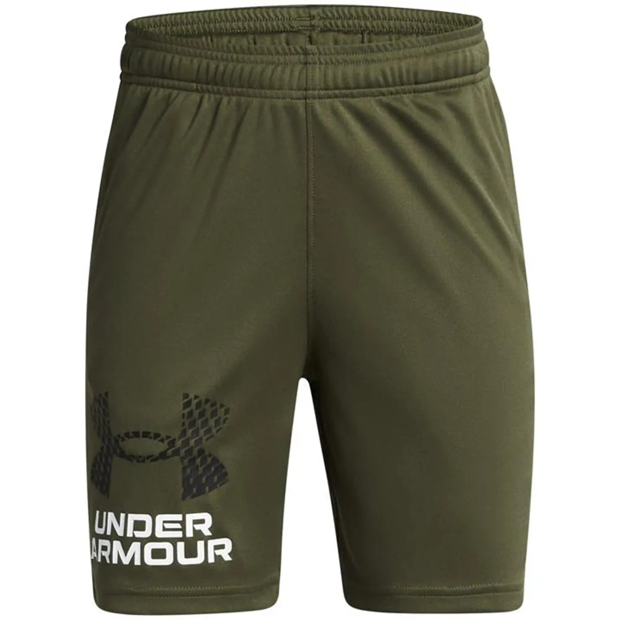 UNDER ARMOUR Junior Boys Tech Logo Shorts - Green/Black, Green