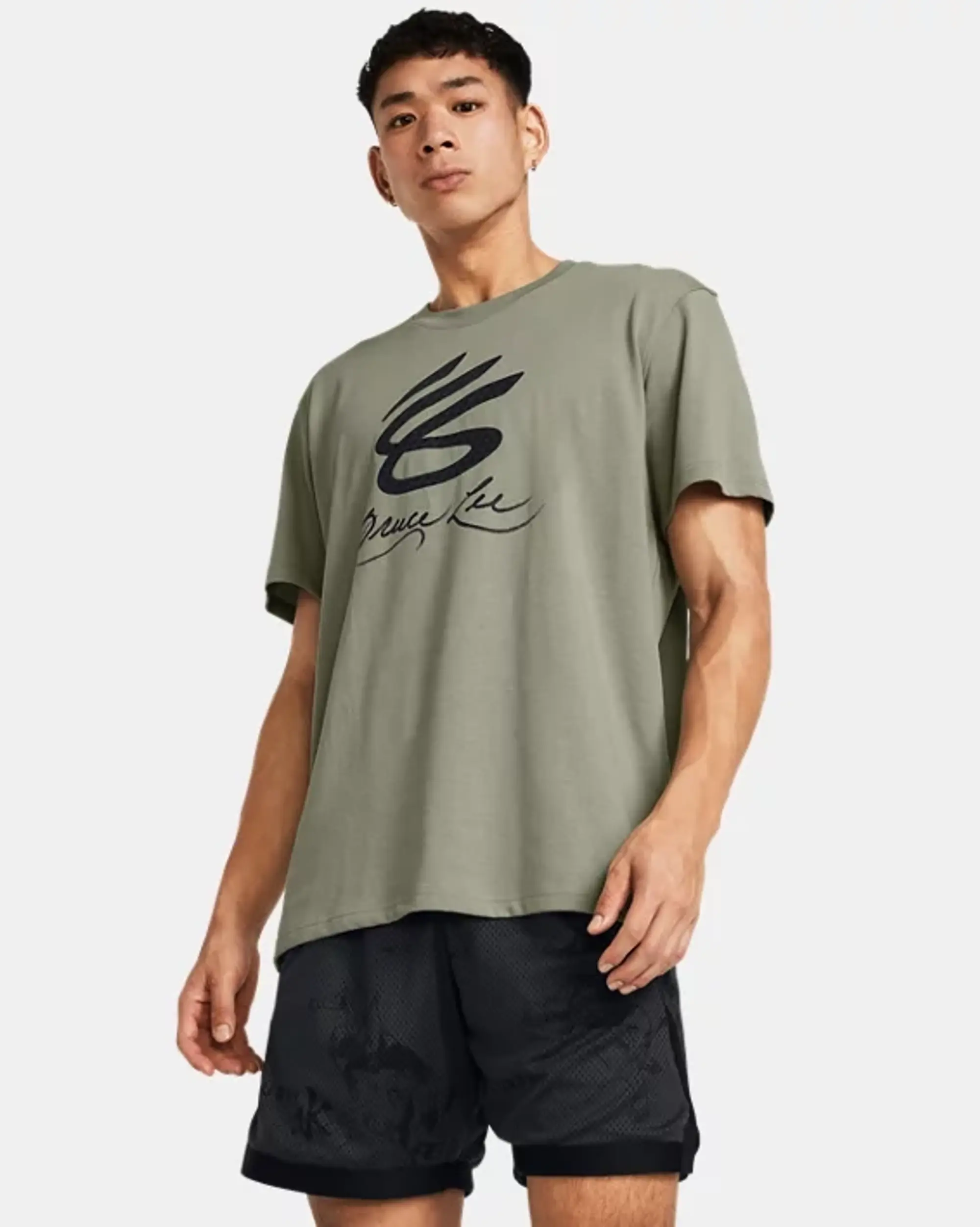Under Armour Men's Curry x Bruce Lee T-Shirt Grove Green / Black XL