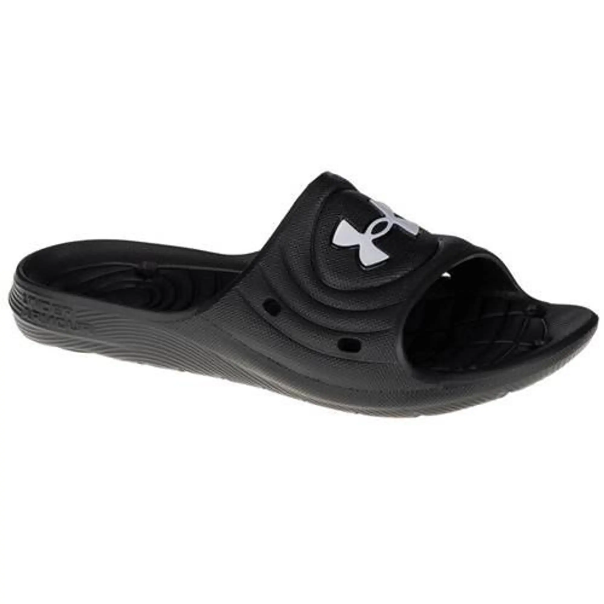 Men's  Under Armour  Locker IV Slides Black / Black / White 6 (EU 40)