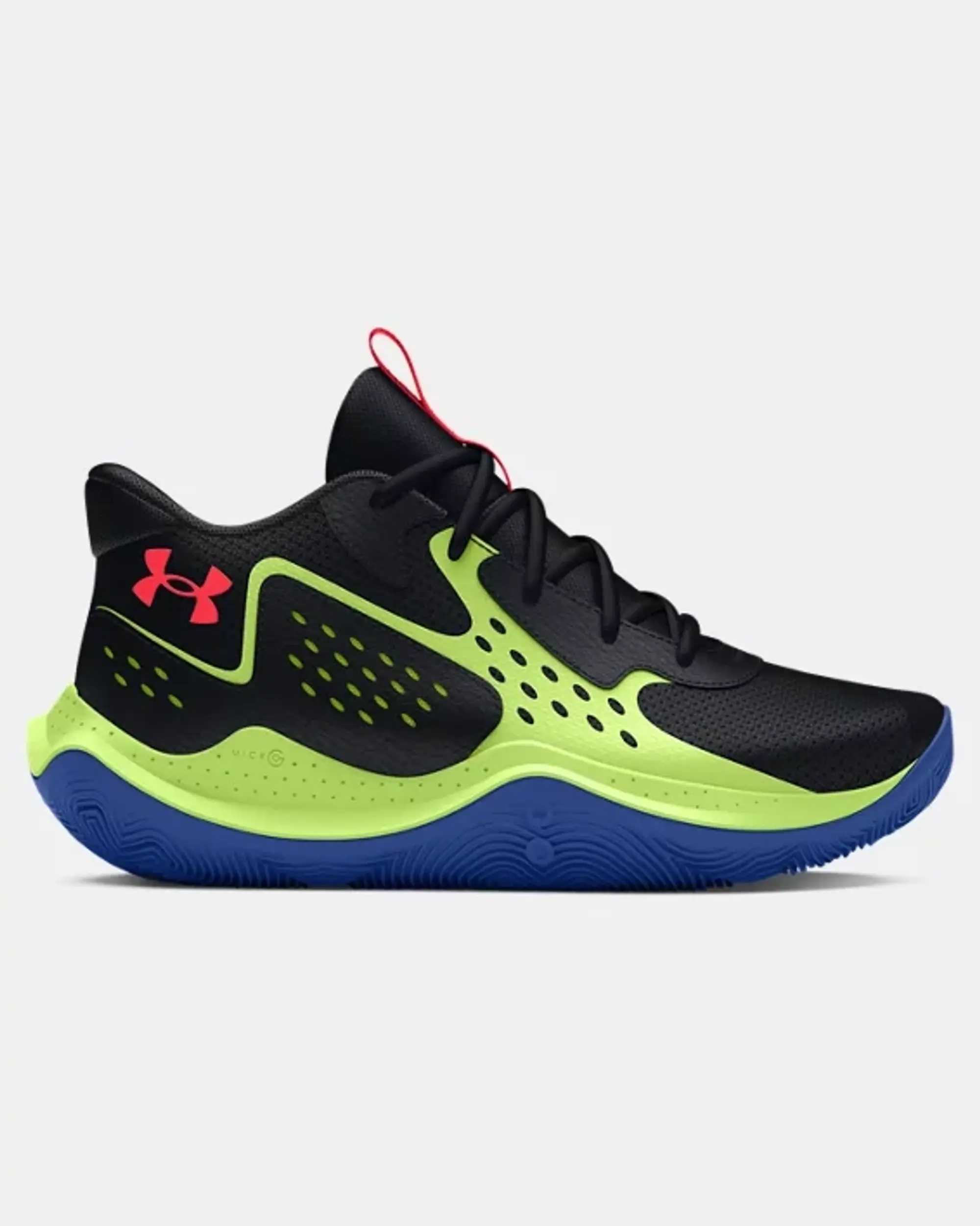 Grade School  Under Armour  Jet '23 Basketball Shoes Black / Morph Green / Beta 5.5