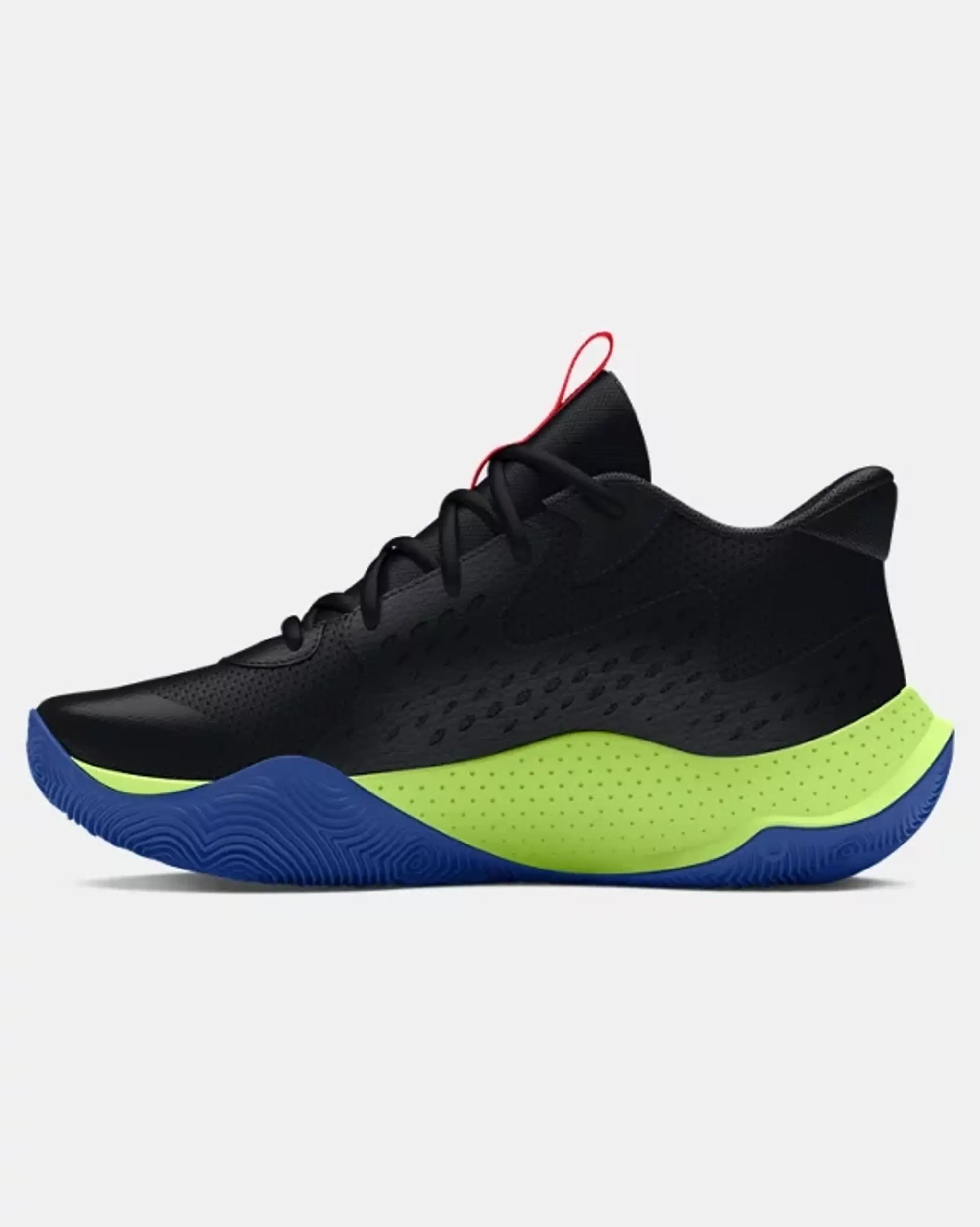 Grade School  Under Armour  Jet '23 Basketball Shoes Black / Morph Green / Beta 5.5