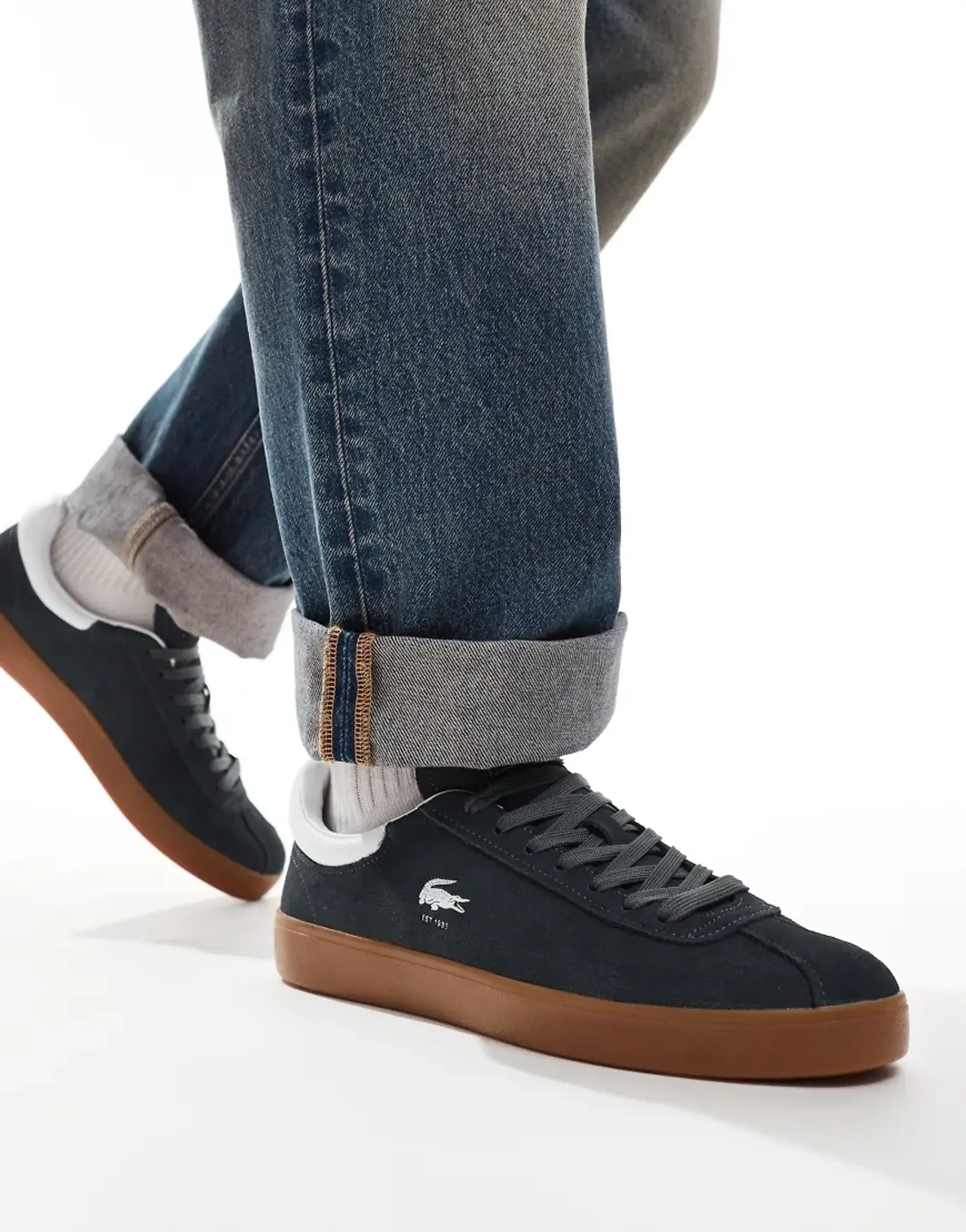 Lacoste Baseshot Premium Trainer - Black - Size 10 - Black