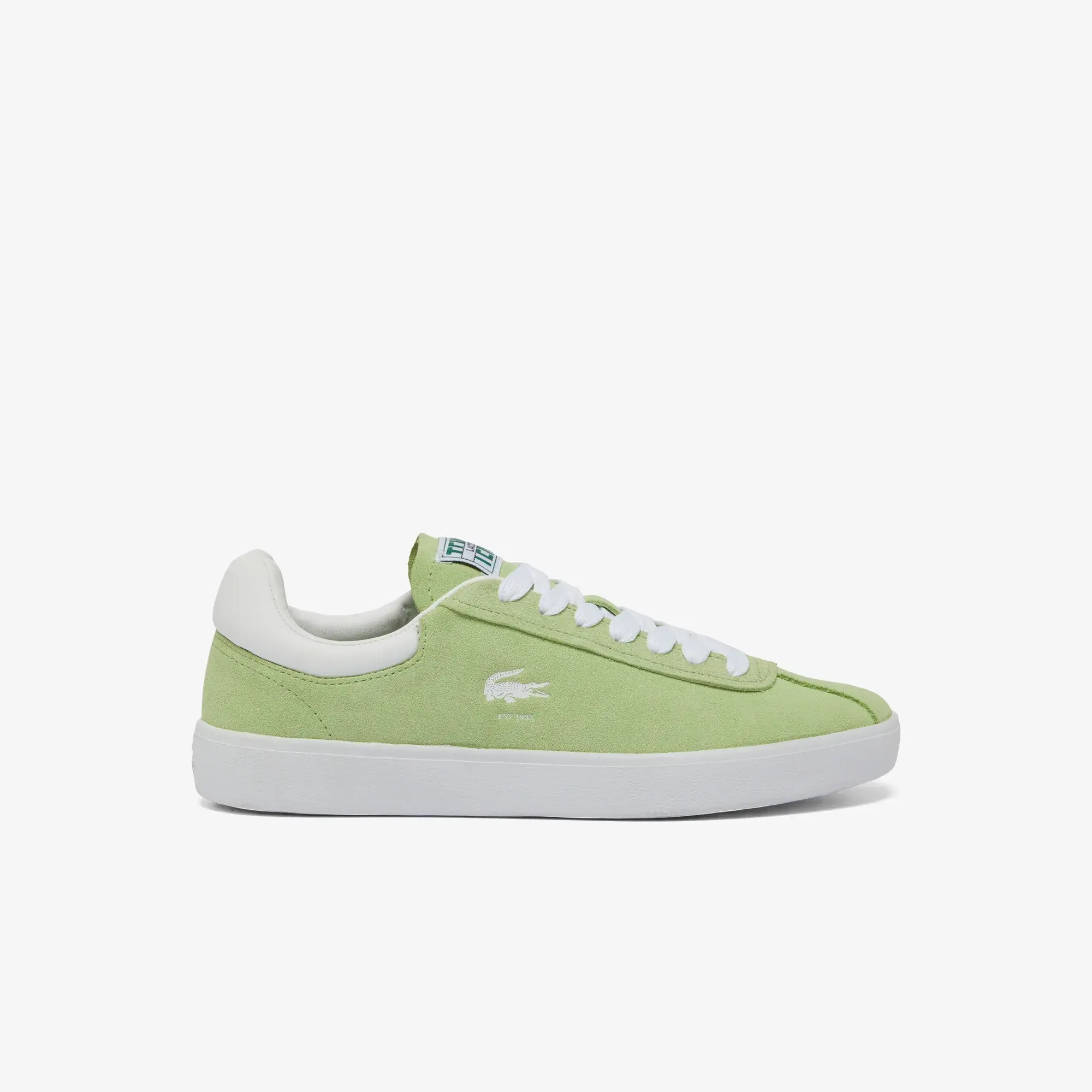 Lacoste Women's Baseshot Suede Sneakers - Light Green / White