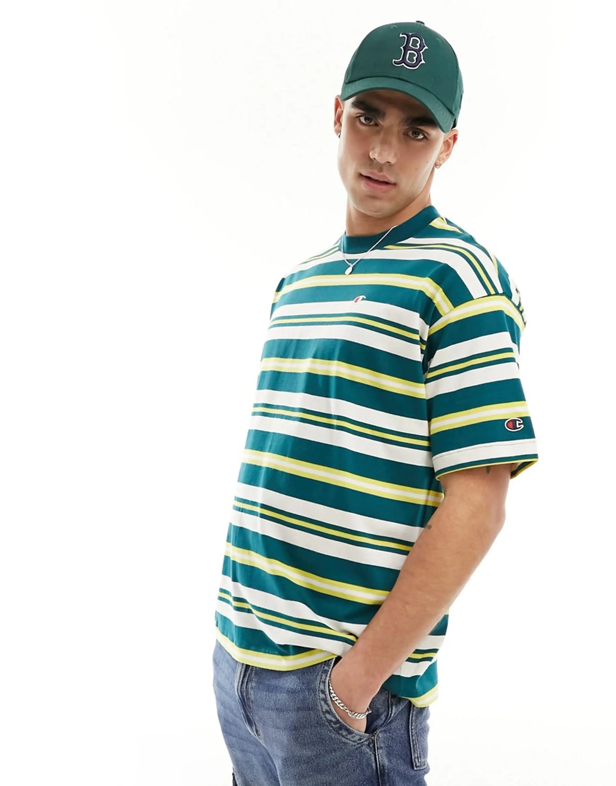 Champion striped tee online