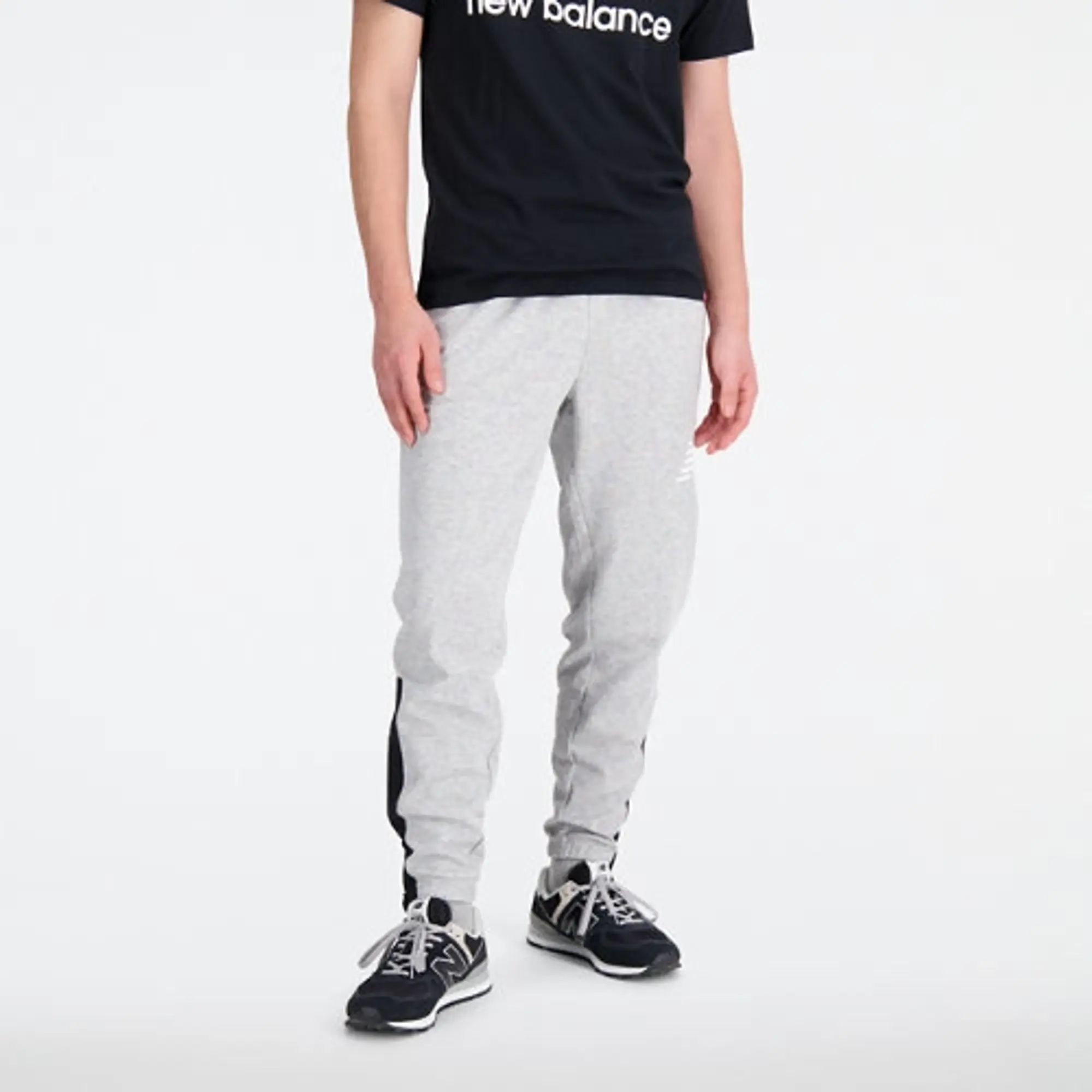New Balance Unisex Uni-ssentials Moments Pant in Grey Poly Knit