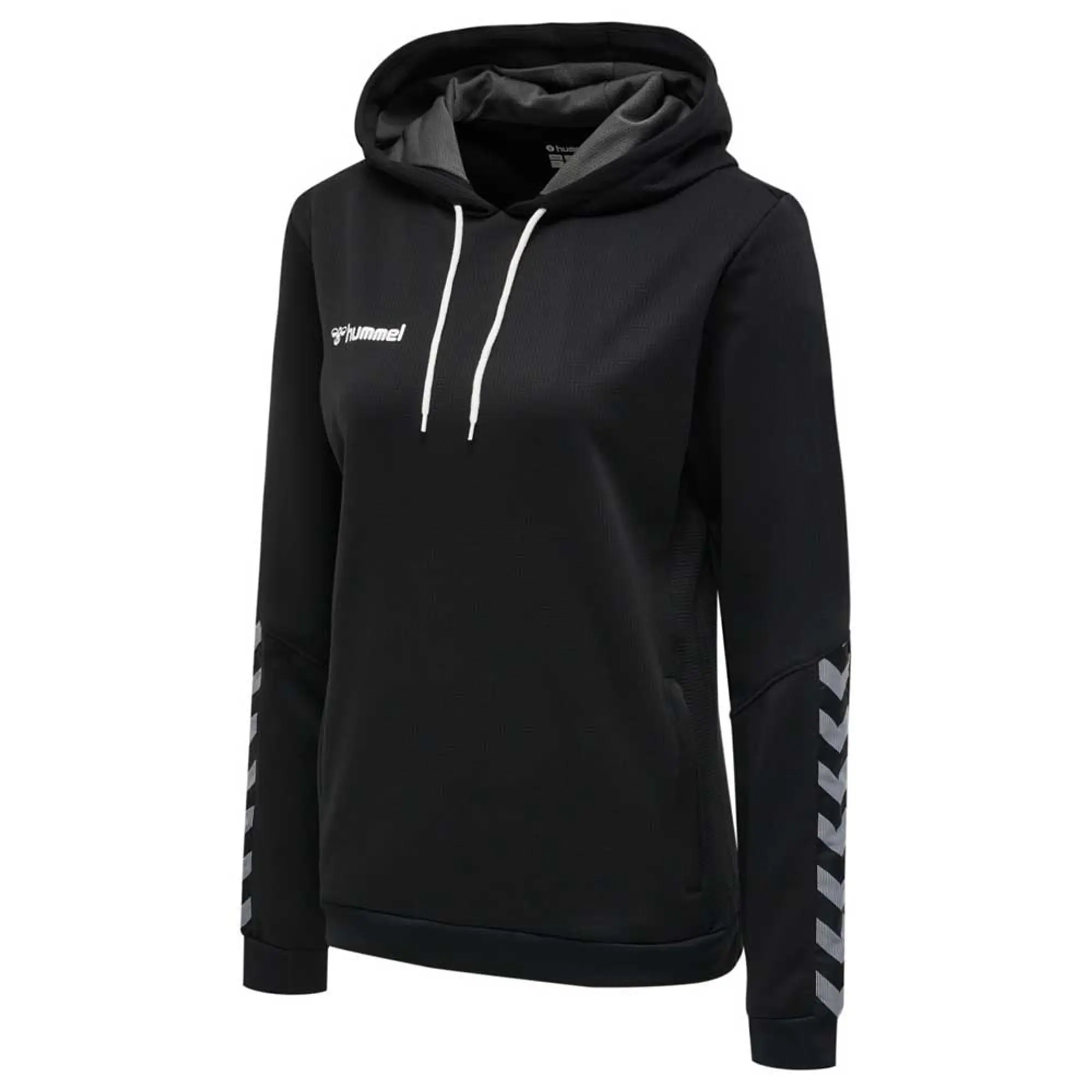 Hummel Structured Knit Hoodie - ['White', 'Black']