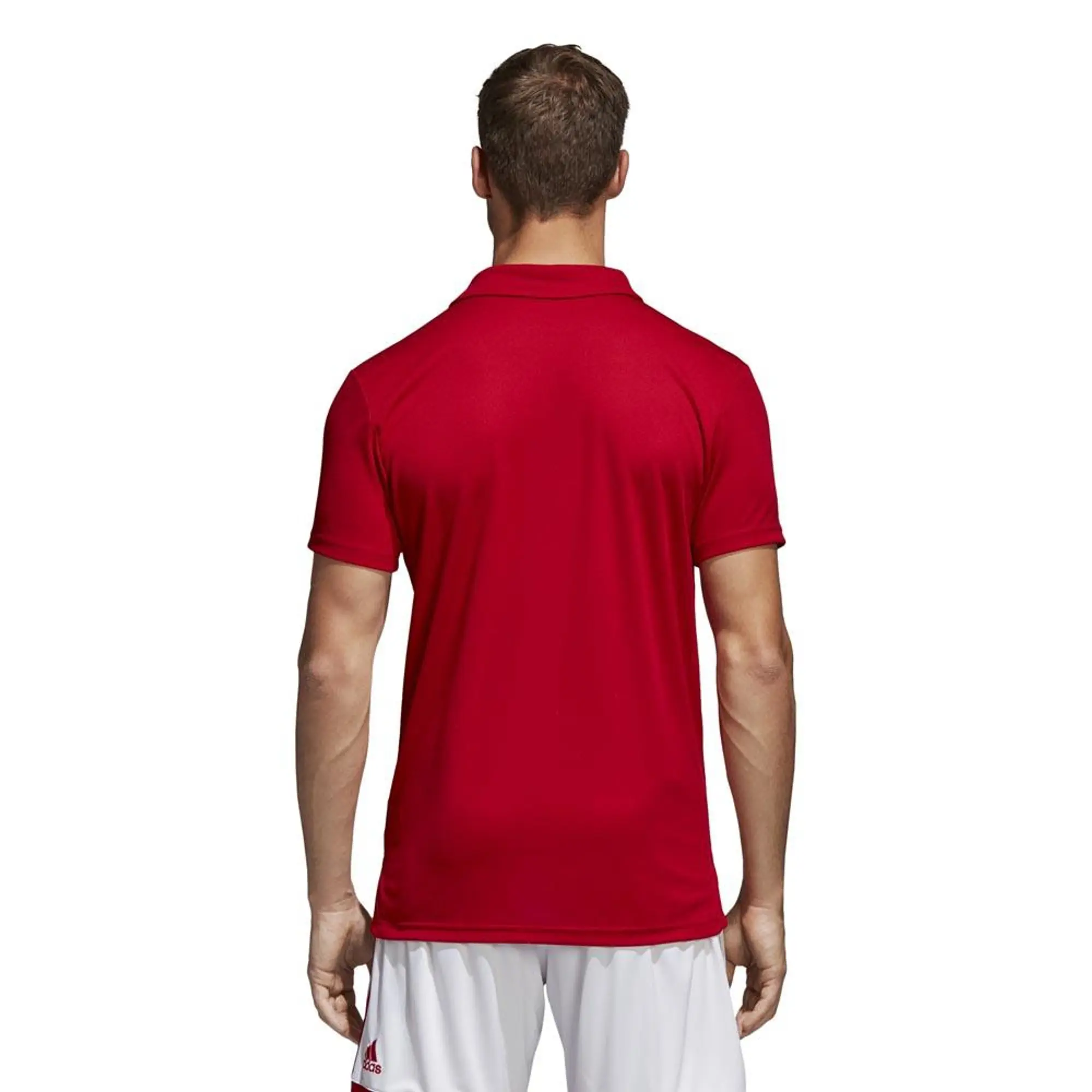 Adidas Core 18 Climalite Short Sleeve Polo  - Red