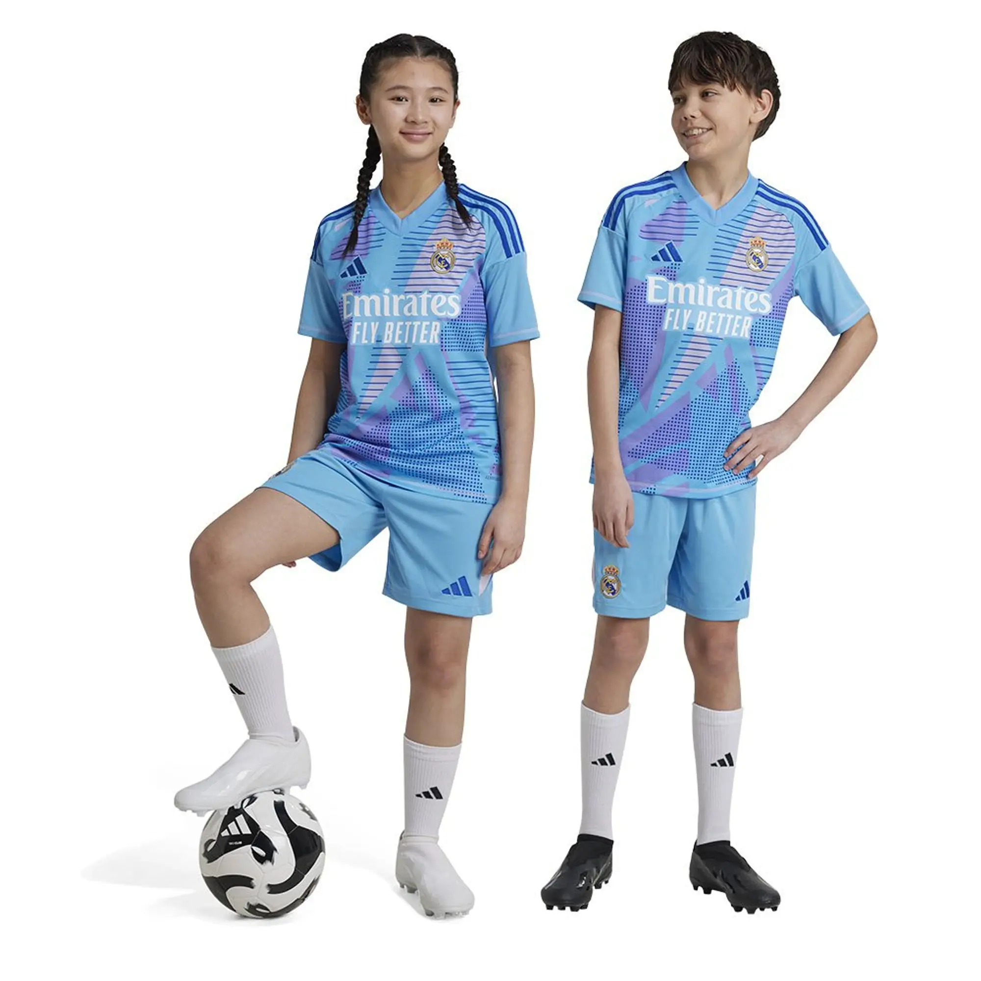 adidas Real Madrid Kids LS Goalkeeper Home Mini Kit 2024/25