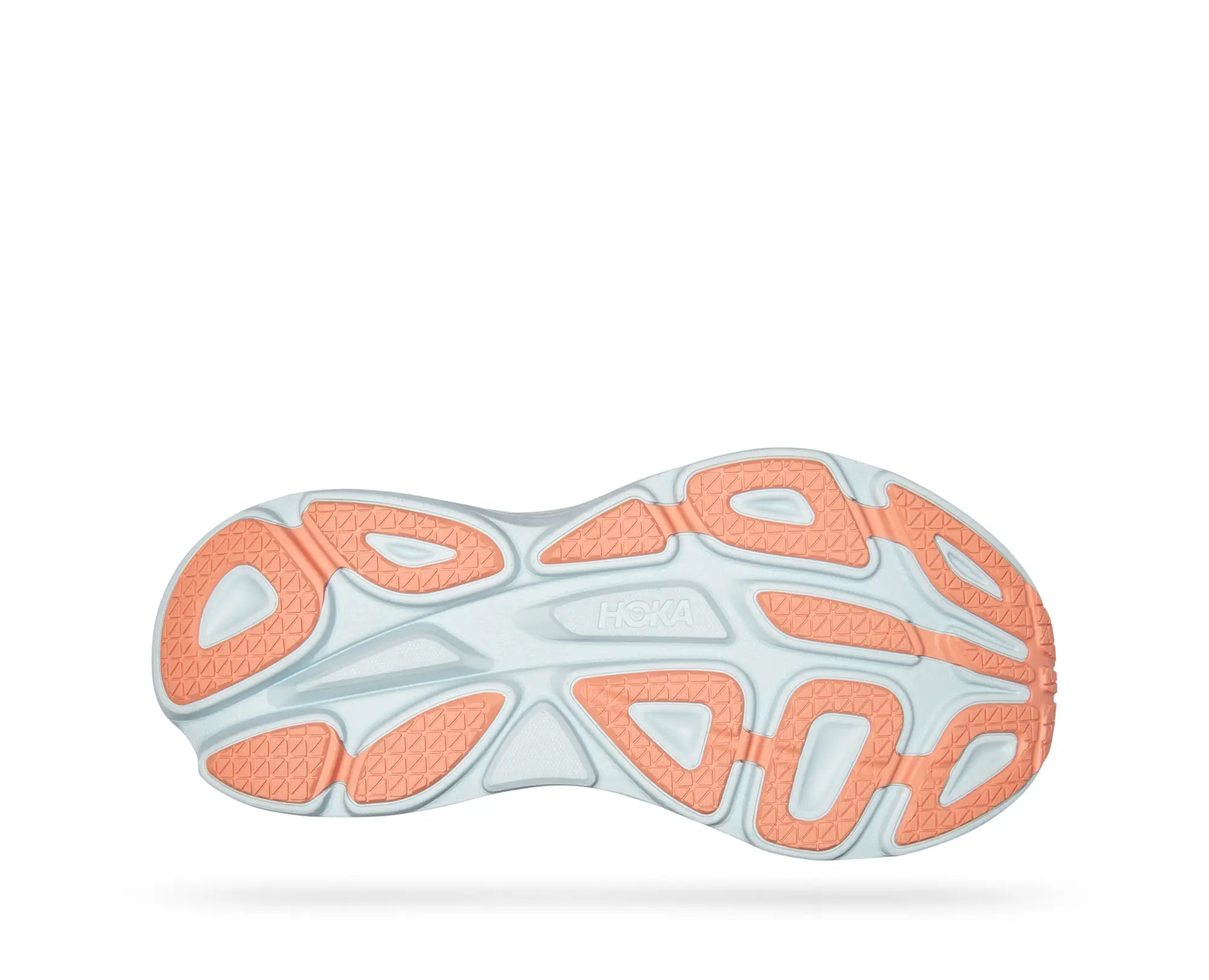 Hoka One One HOKA Women's Bondi 8 Road Running Shoes in Shell Coral/Peach Parfait