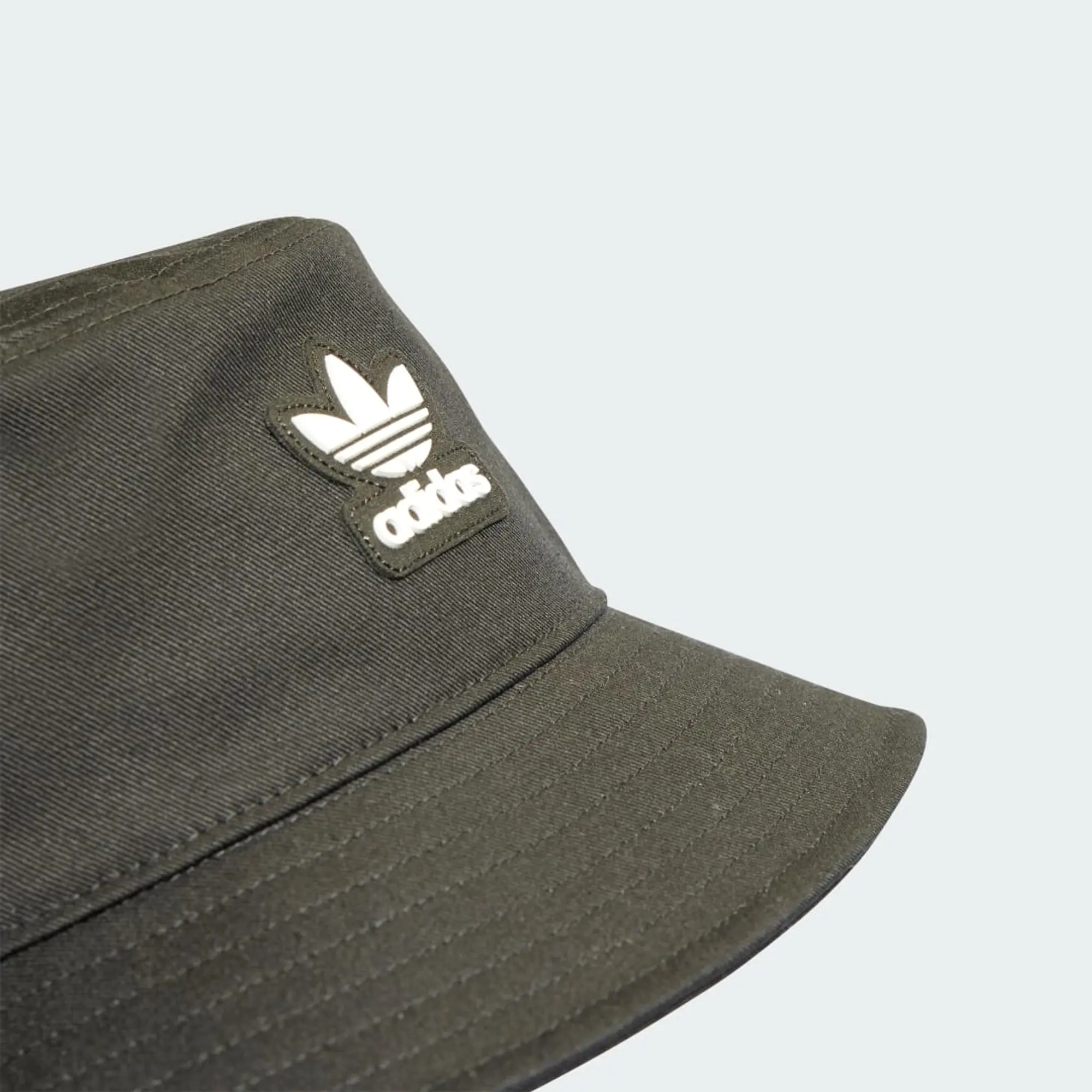 Adidas Originals Three Stripe Bucket Hat In Black