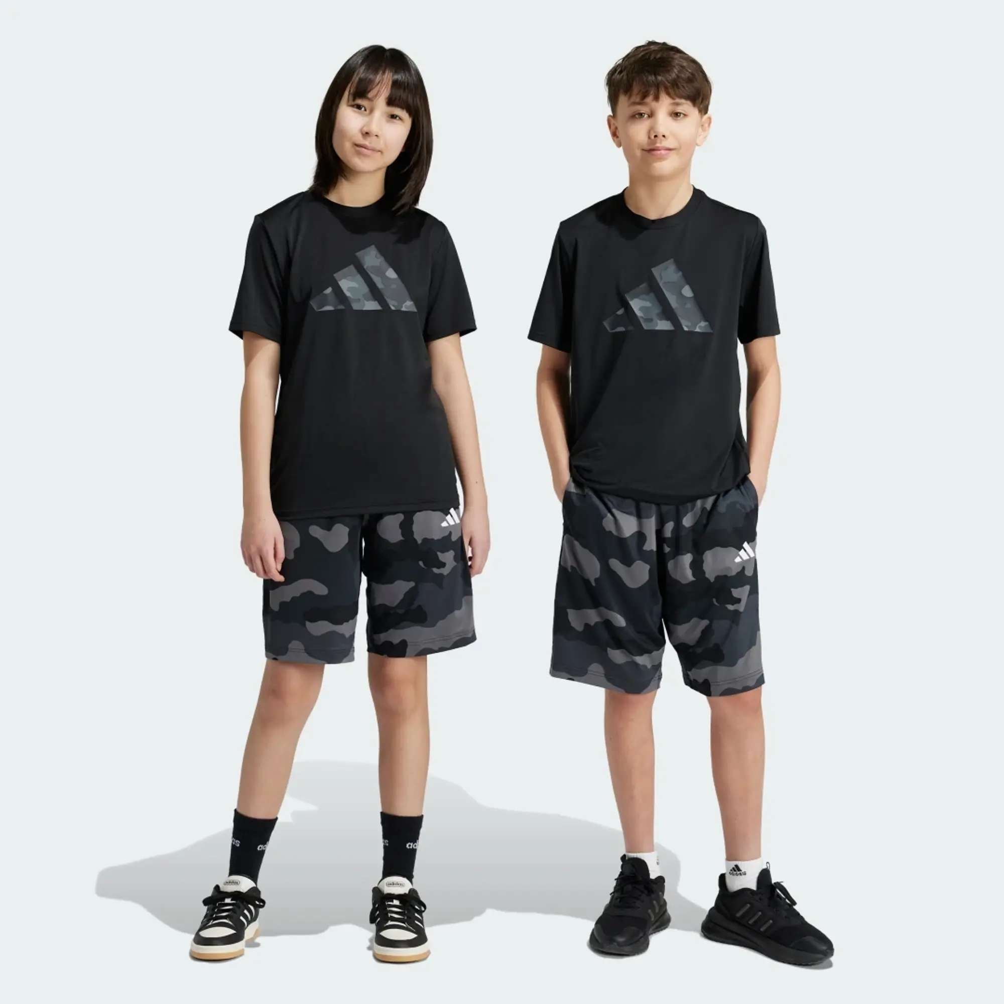 adidas Train Essentials Seasonal Print Shorts Juniors