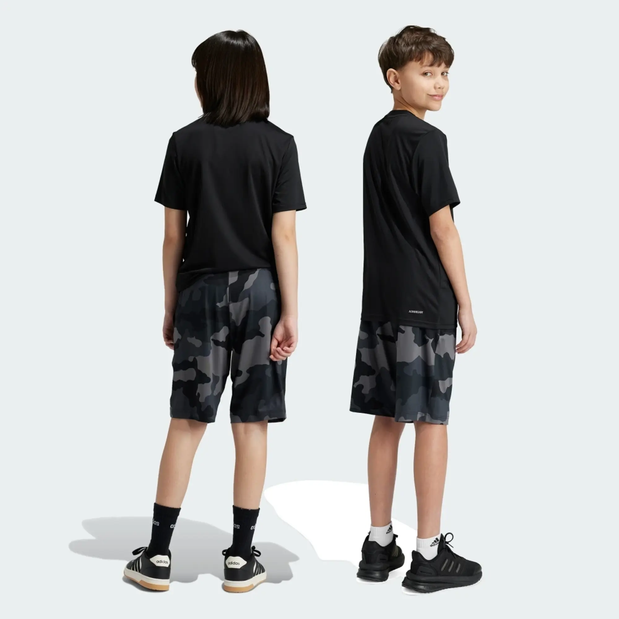 adidas Train Essentials Seasonal Print Shorts Juniors