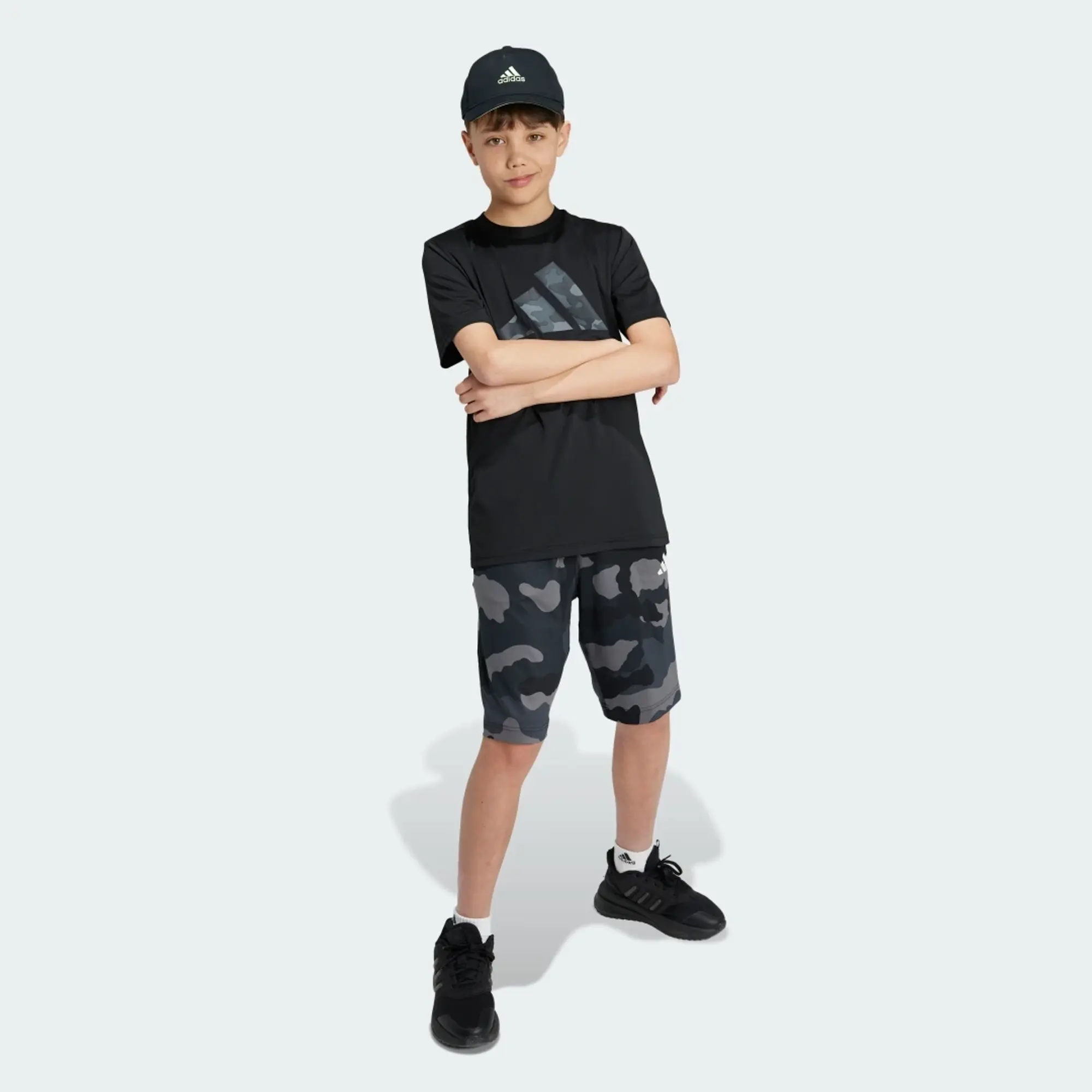 adidas Train Essentials Seasonal Print Shorts Juniors