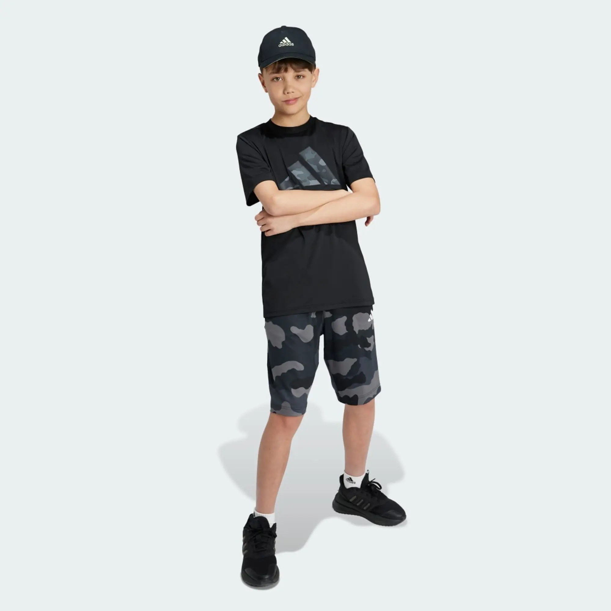 adidas Train Essentials Seasonal Print Shorts Juniors