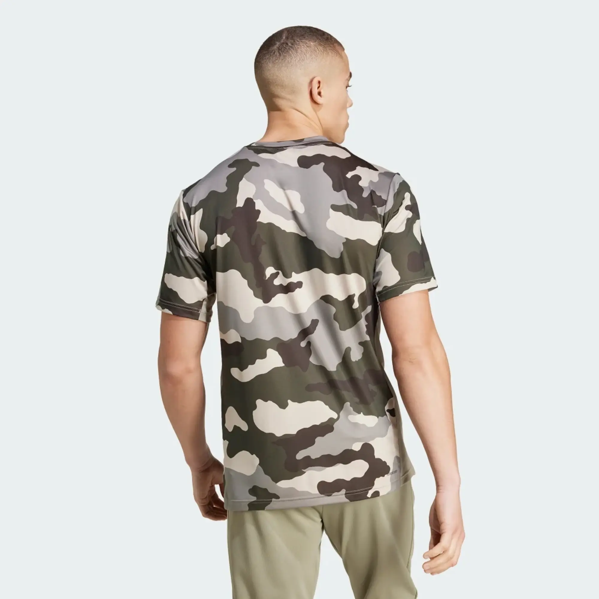 adidas Train Essentials Camo Allover Print T Shirt