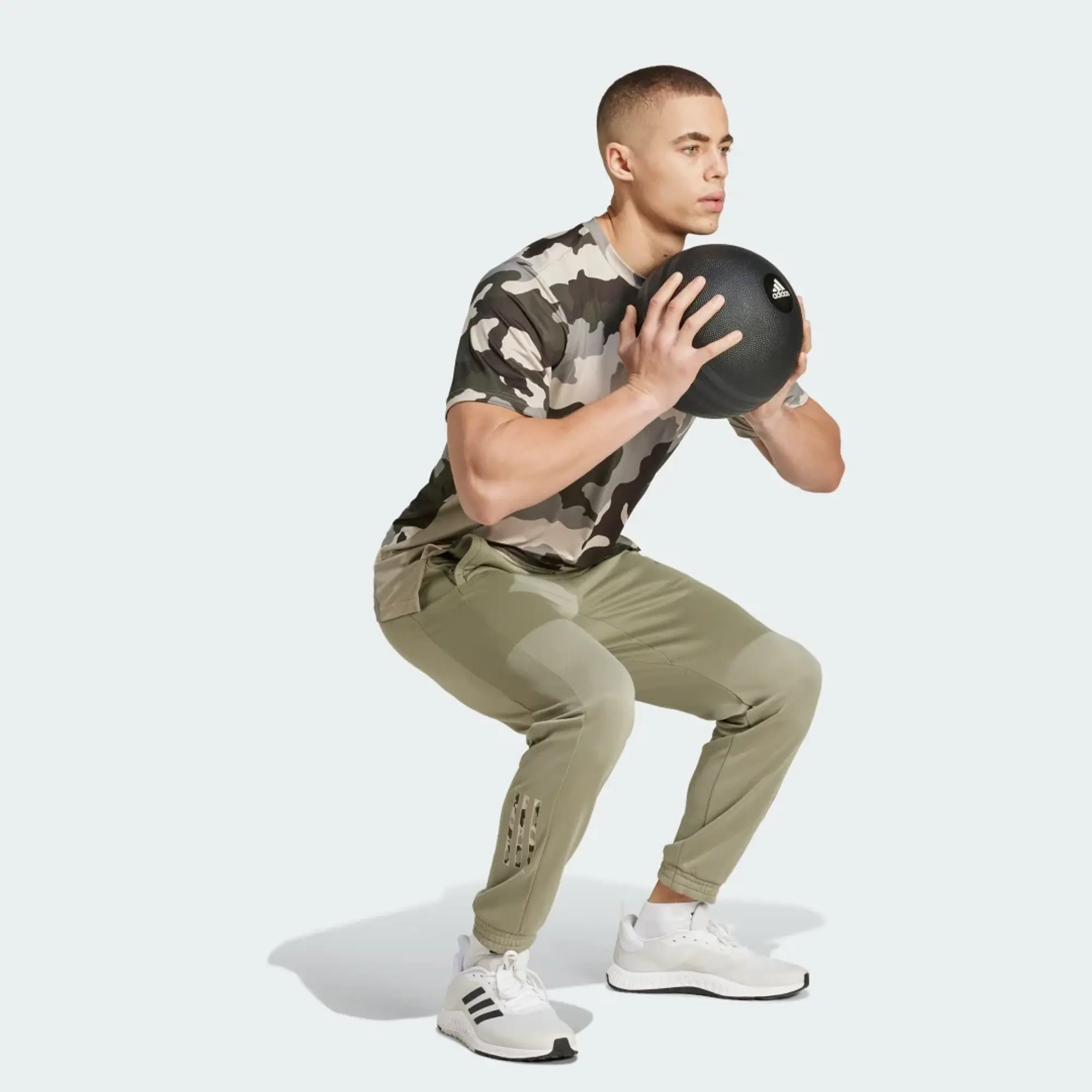 adidas Train Essentials Camo Allover Print T Shirt