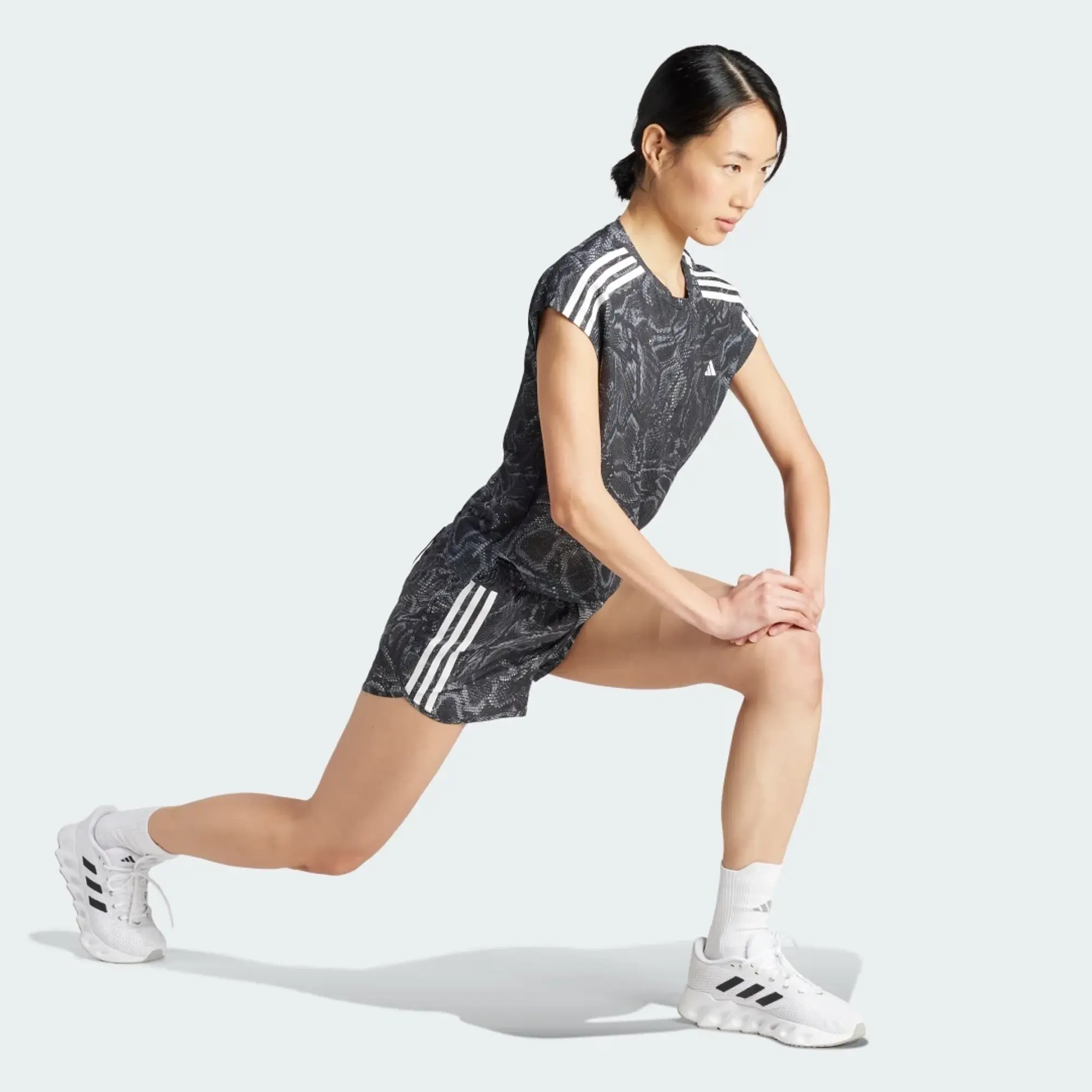 adidas Own the Run Excite Allover Print AEROREADY Shorts