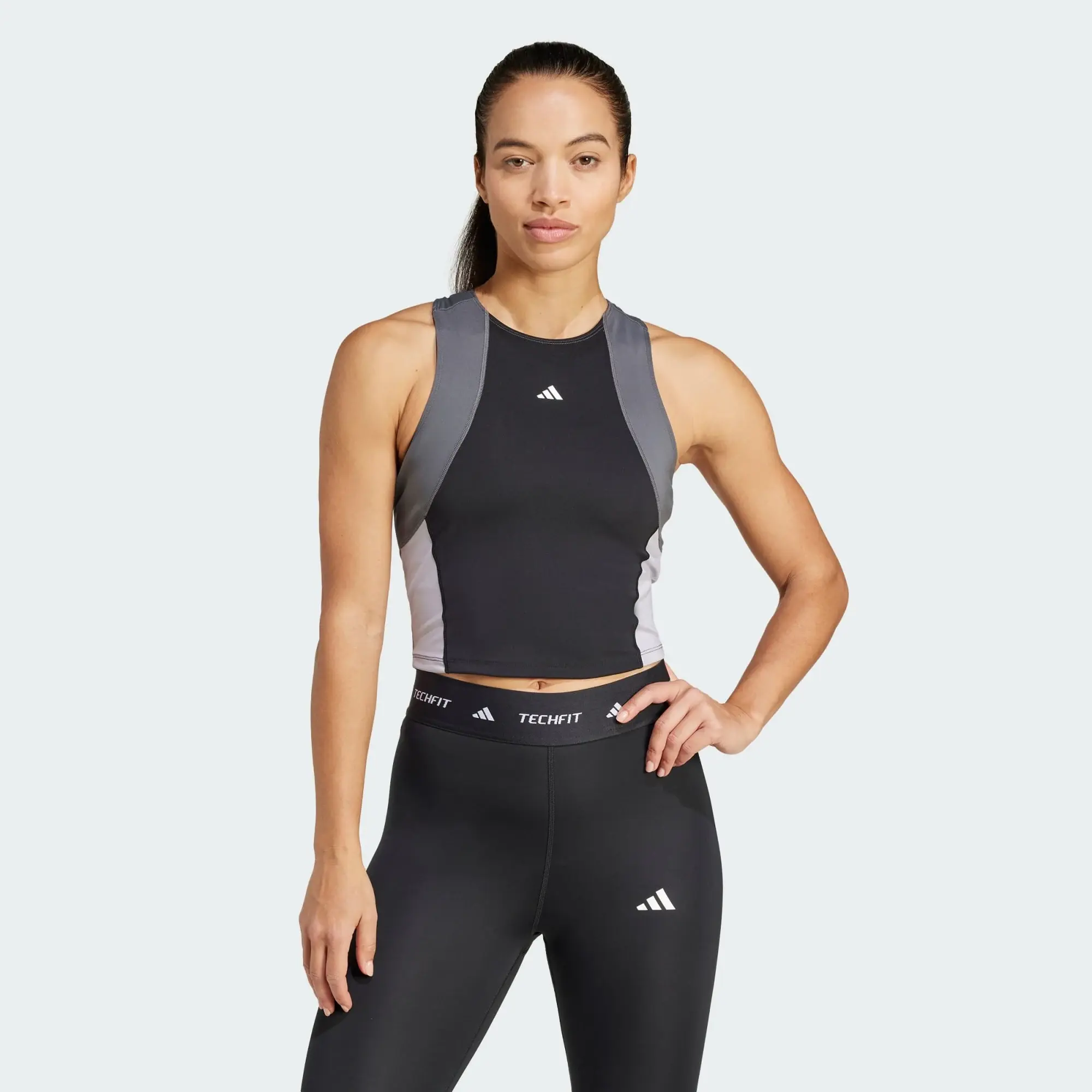 adidas Women TECHFIT Colorblock Training Crop Singlet