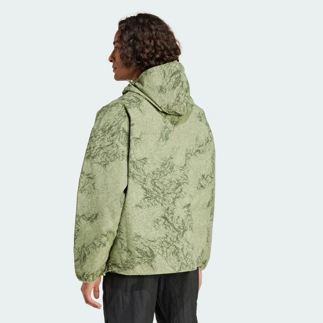 Manchester United x adidas Mens City Escape Woven Hoodie Green