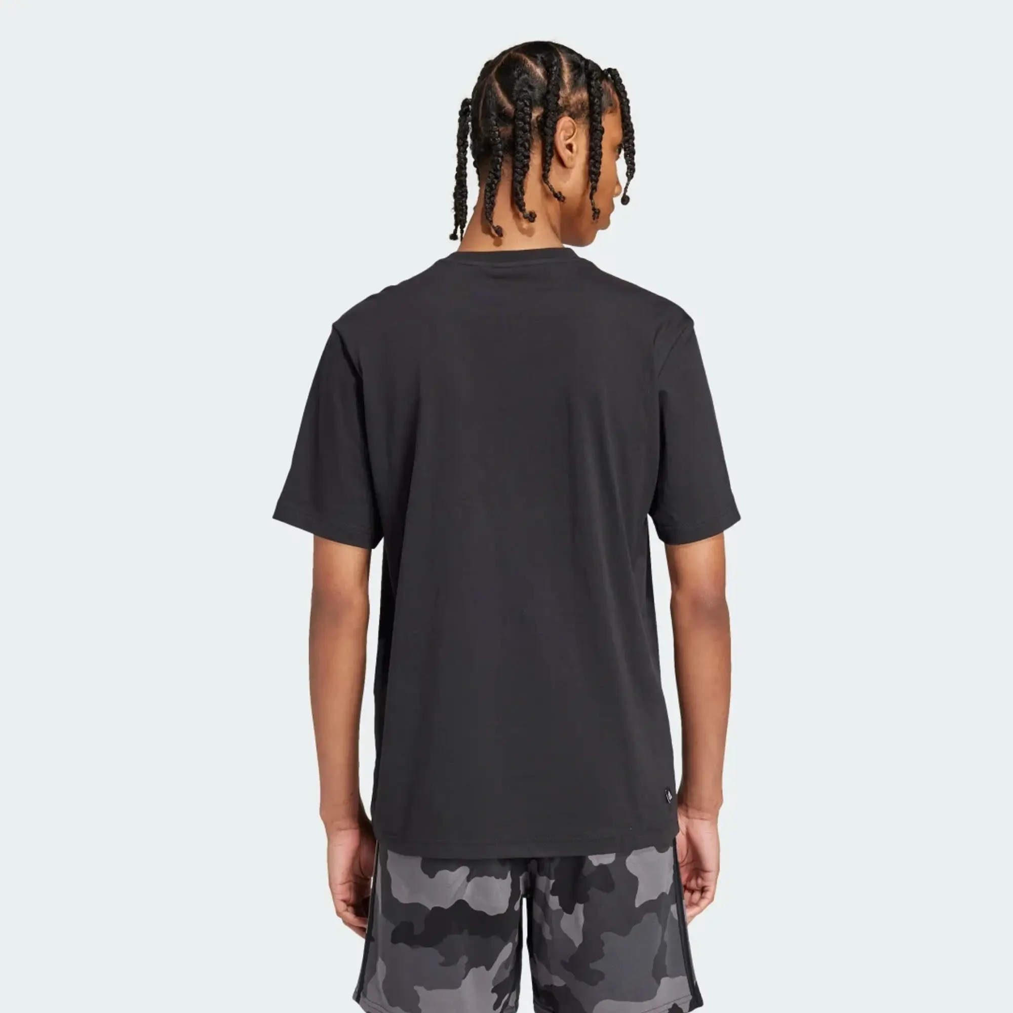 Adidas Remoji Pocket Graphic Tee In Black