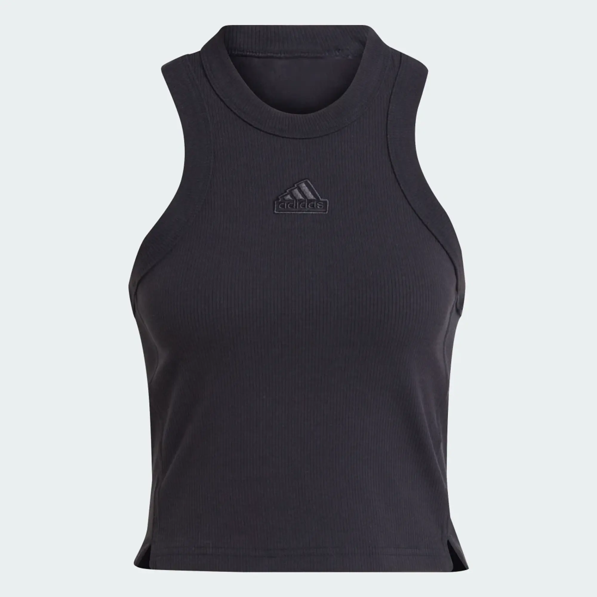 adidas Lounge Ribbed Crop Tank Top