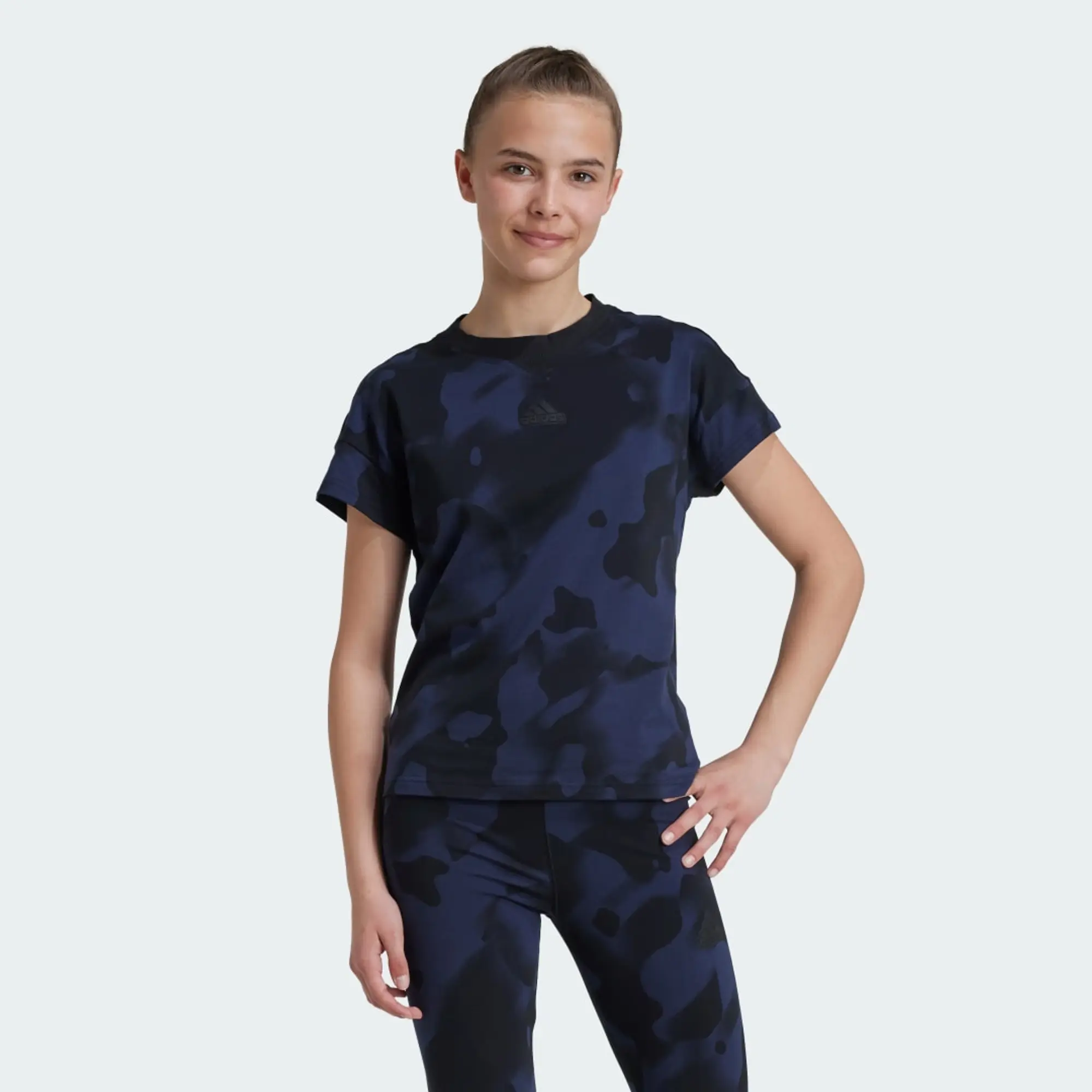 Manchester United x adidas Kids Future Icons Camo Printed T-Shirt Black