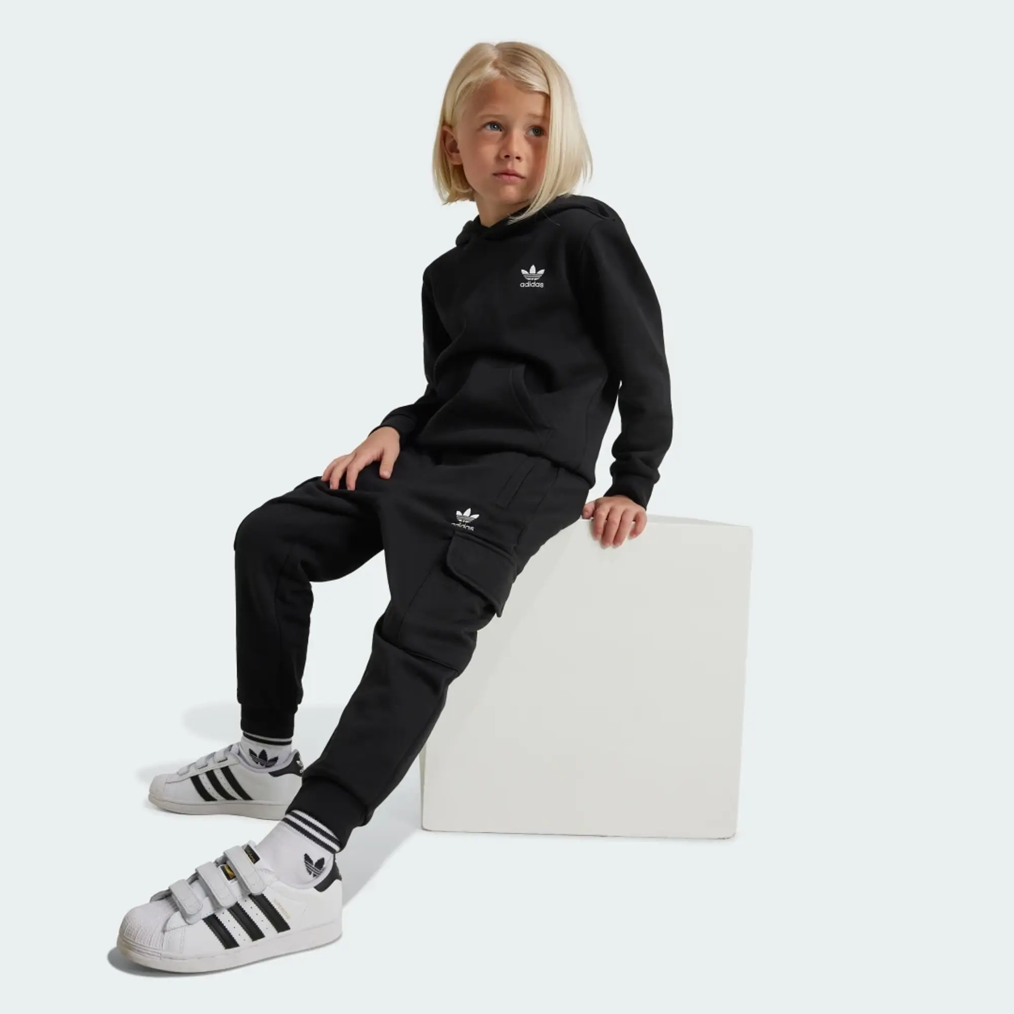 adidas 1/2 Zip Hoodie Cargo Set Kids