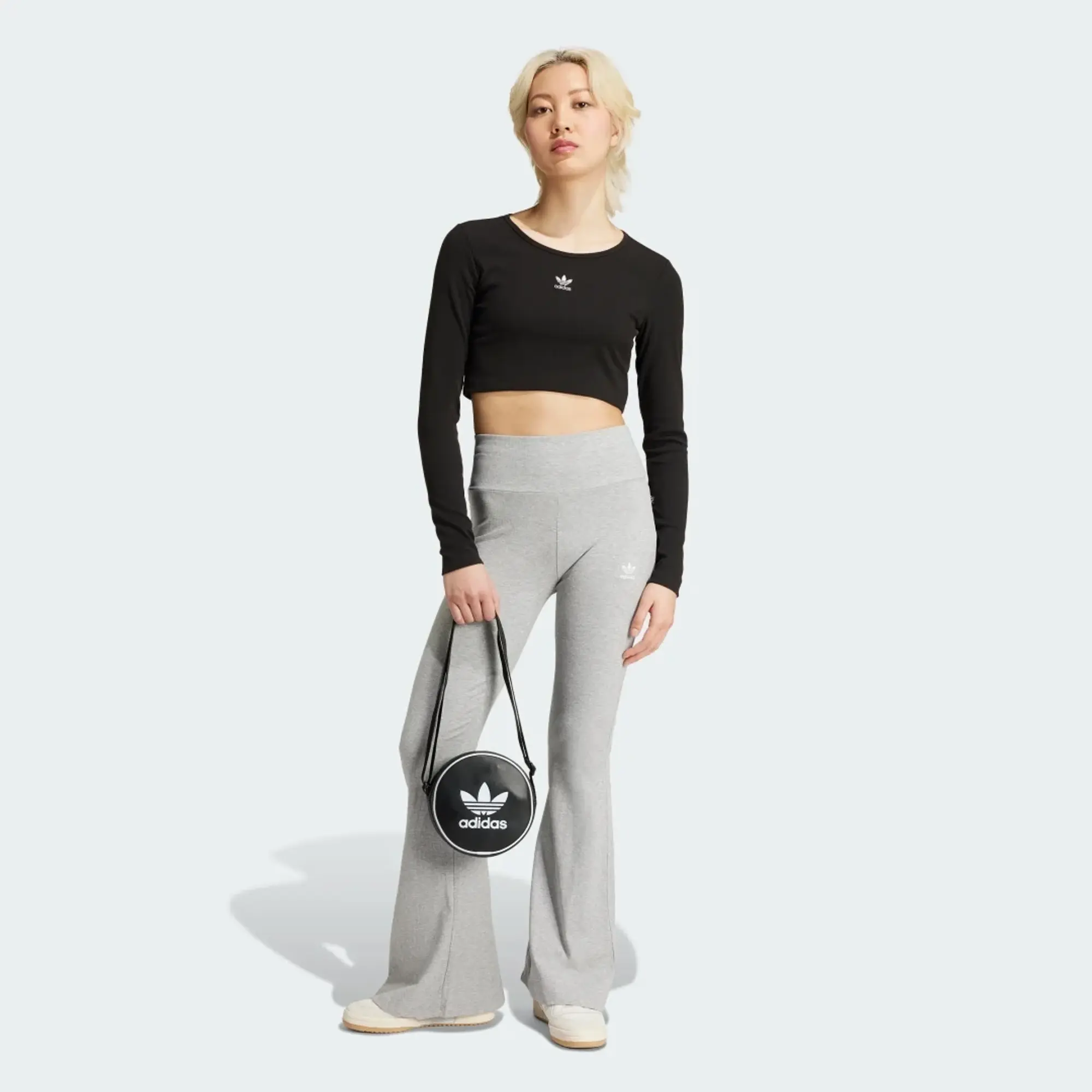 adidas Essentials Ribbed Crop Long Sleeve Long-Sleeve Top
