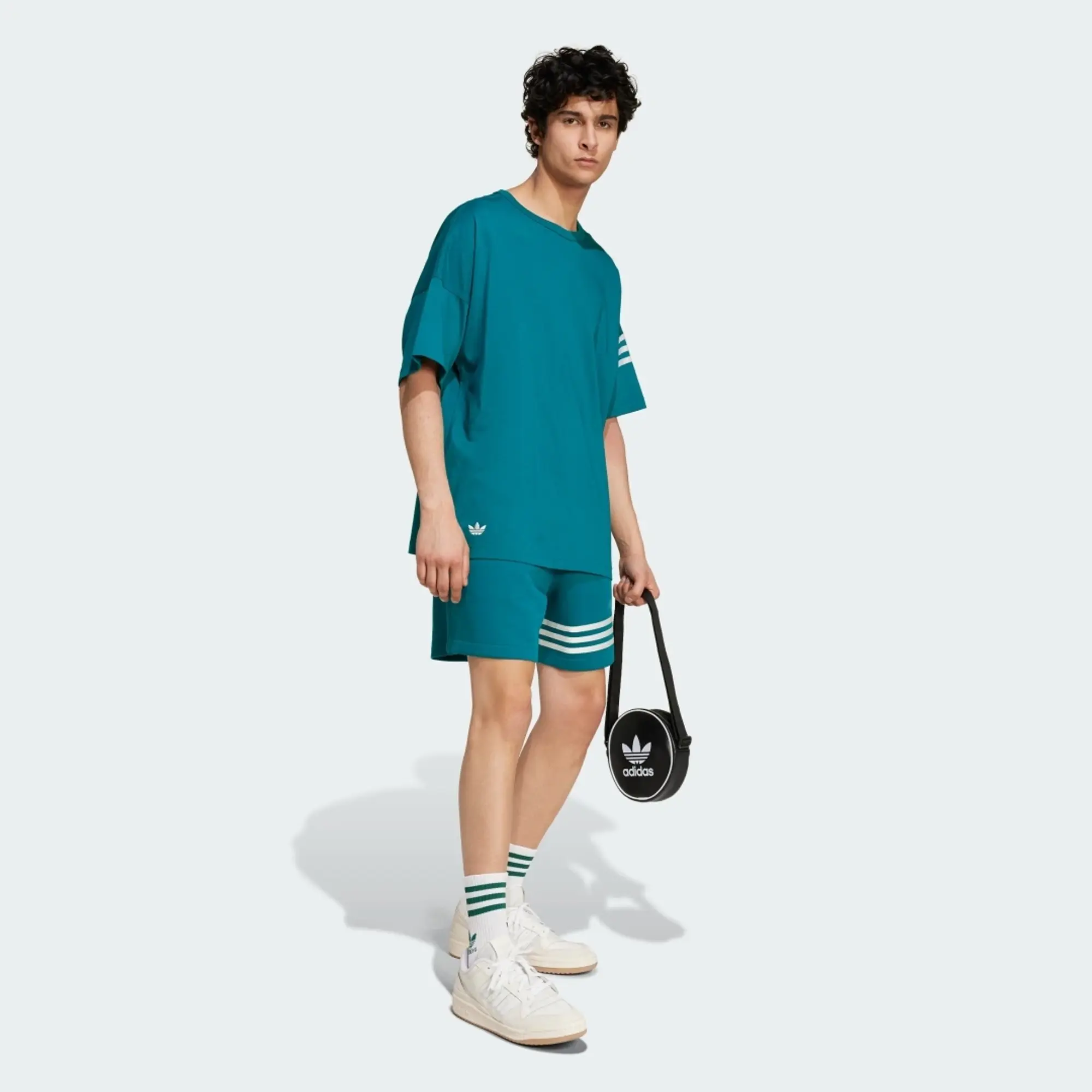 Adidas Originals Neuclassics Tee In Legacy Teal-Blue