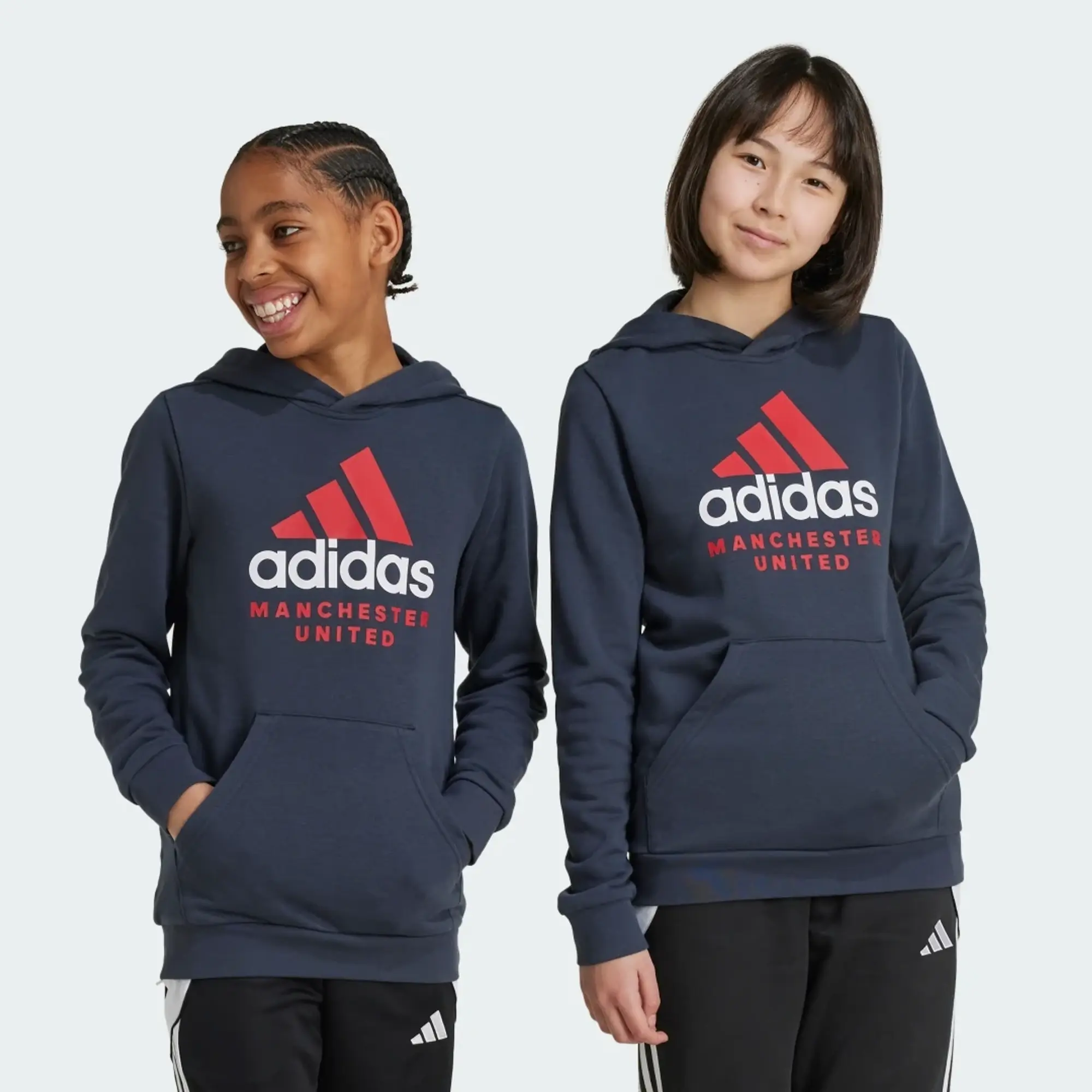 Manchester United x adidas Youth Manchester United Hoodie Kids Dark Grey
