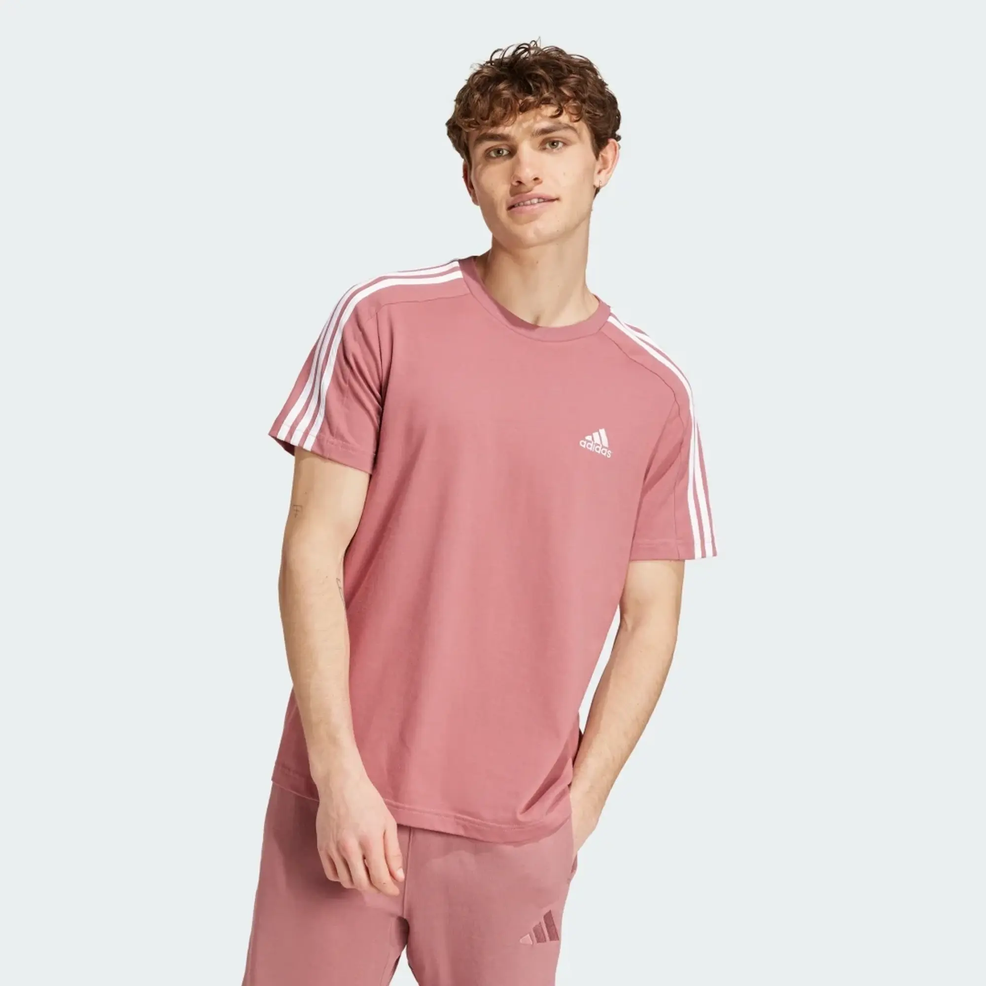 adidas Men Essentials Single Jersey 3 Stripes Tee