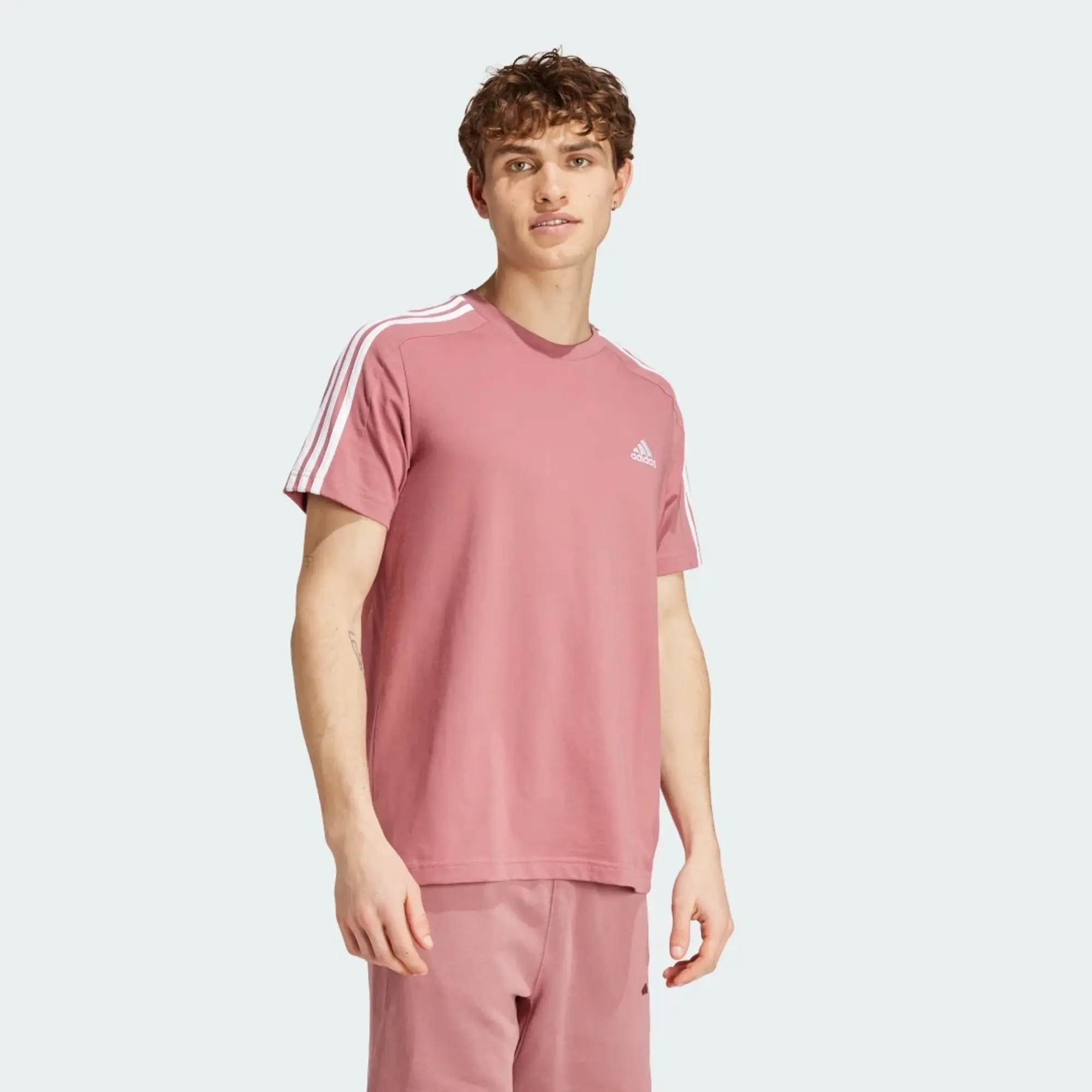 adidas Men Essentials Single Jersey 3 Stripes Tee