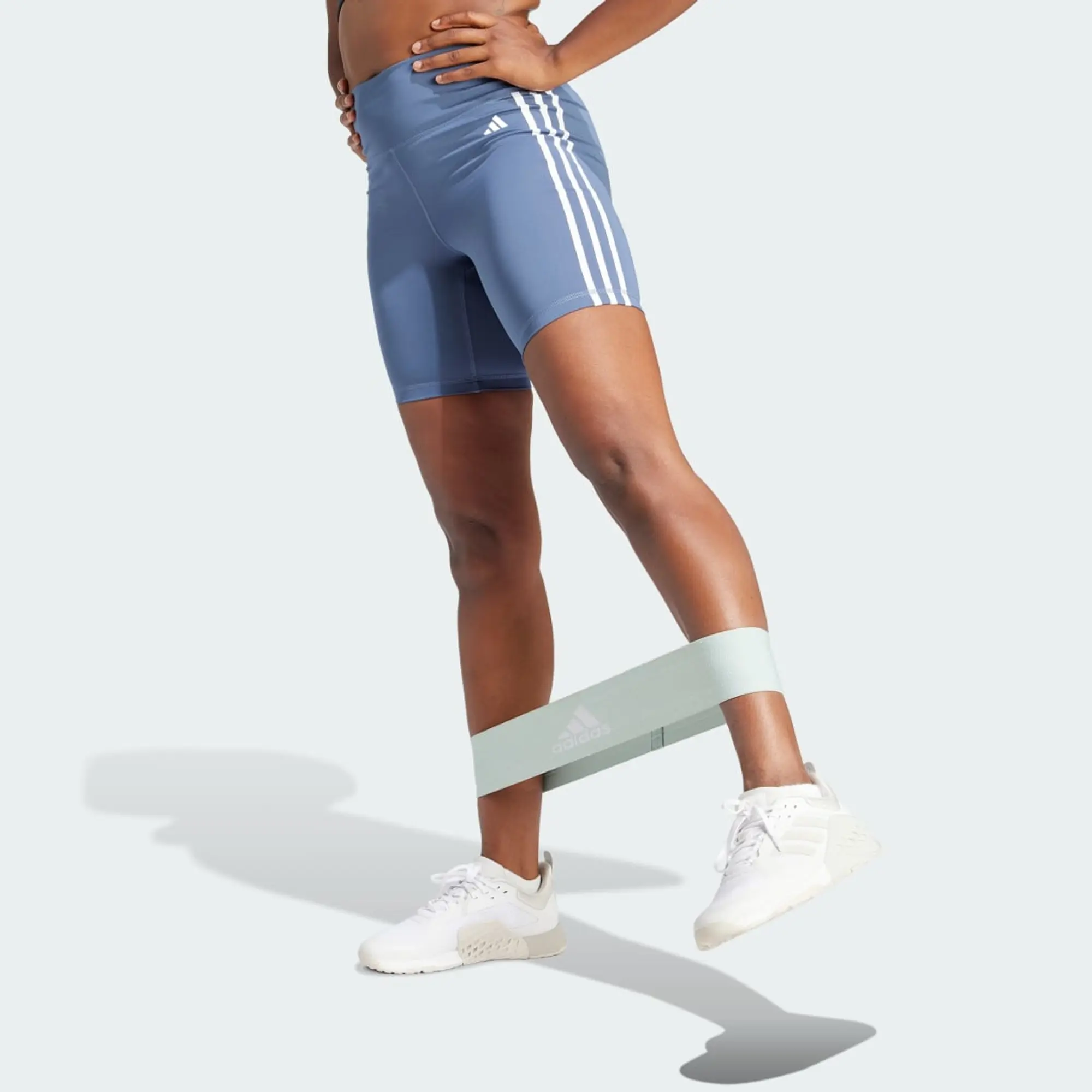 adidas Women Training Essentials 3 Stripes High Waisted Shor