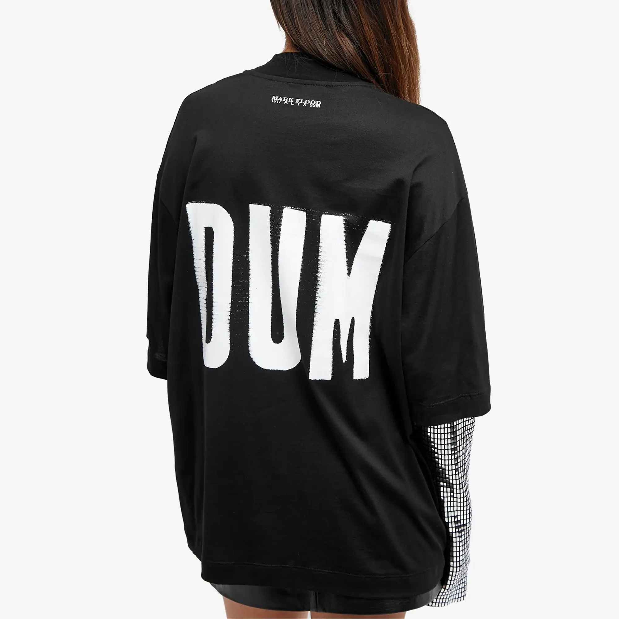 1017 ALYX 9SM Women's Double Sleeve Mark Flood T-Shirt Black/Silver