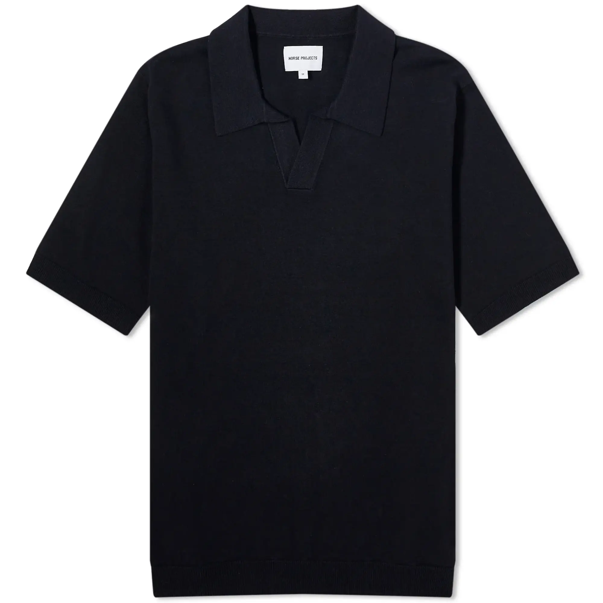 Norse Projects Men's Leif Cotton Linen Polo Dark Navy