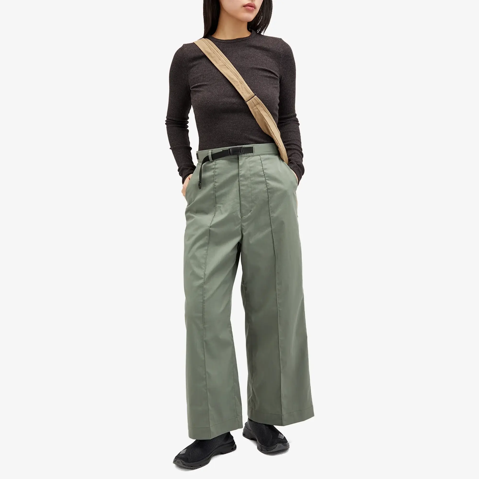 Snow Peak Women's FR Stretch Wide Leg Trousers Foliage