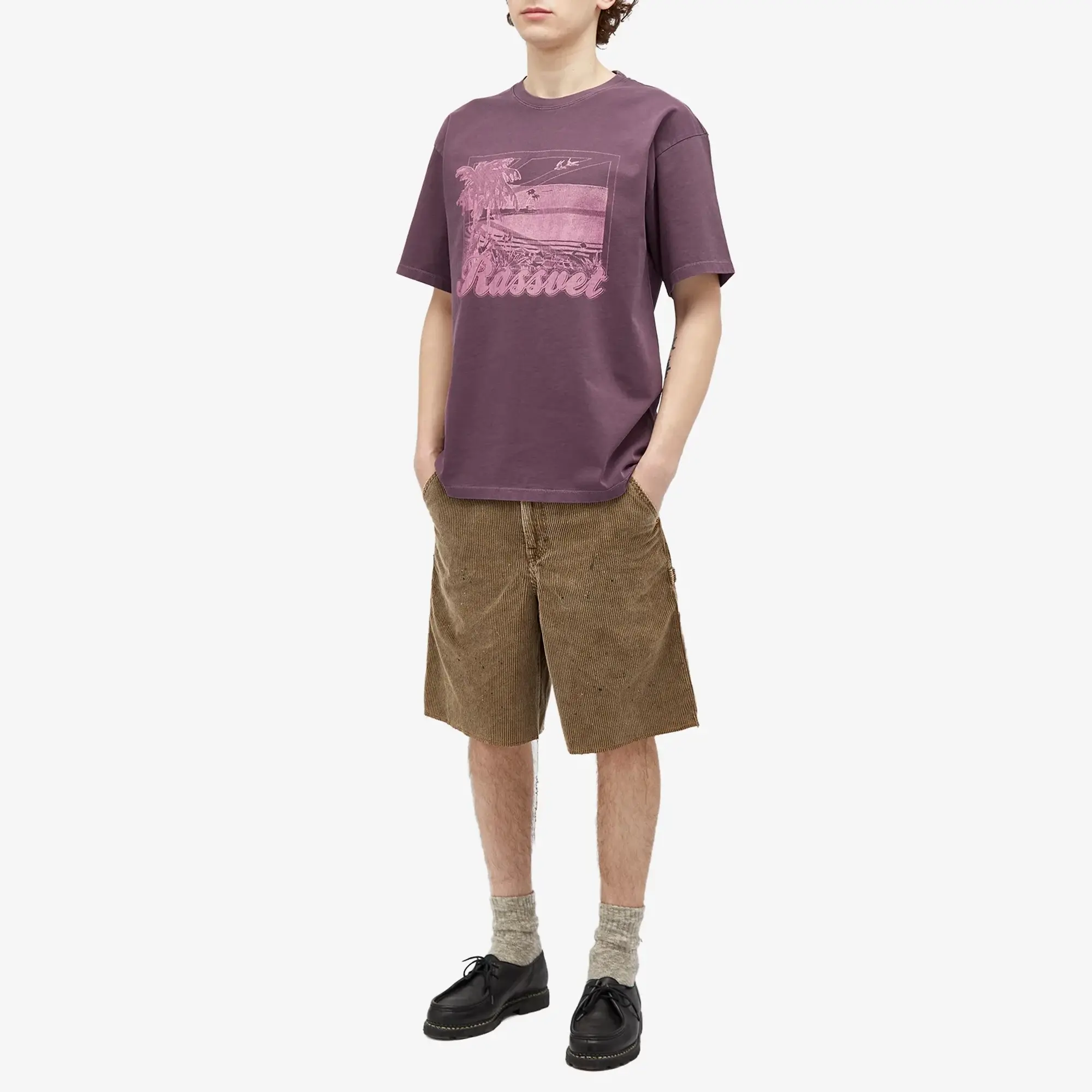 RASSVET Men's Miami T-Shirt Burgundy